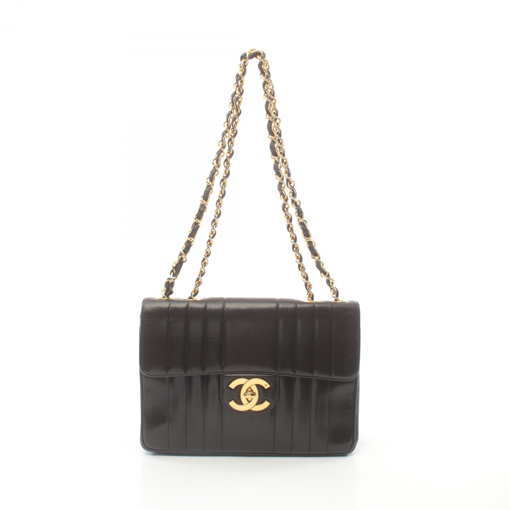 Chanel Mademoiselle Lambskin Shoulder Bag Black