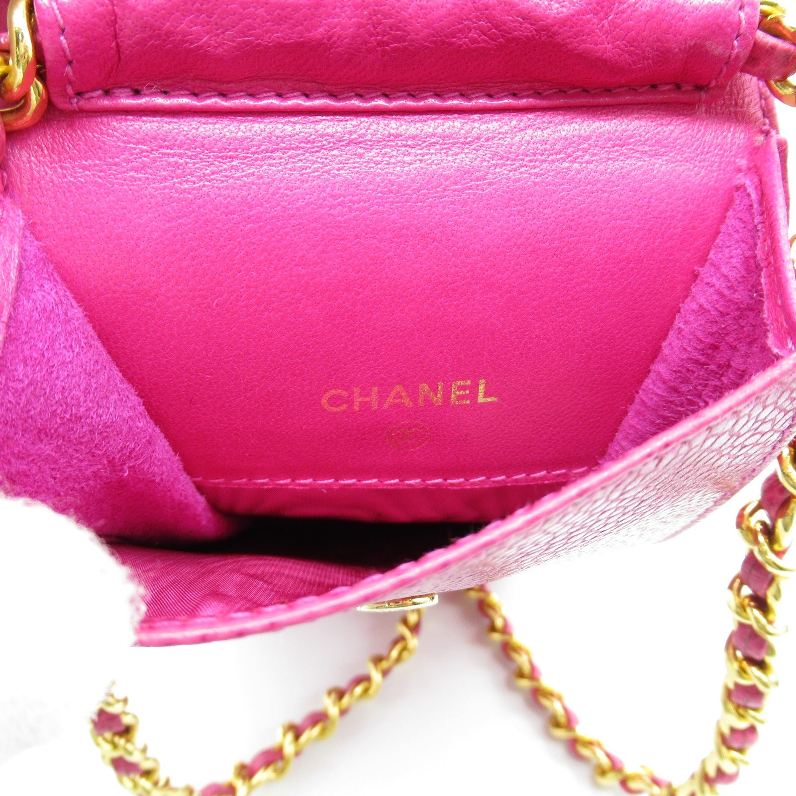 Chanel Leather Grain Calfskin Phone Shoulder Bag