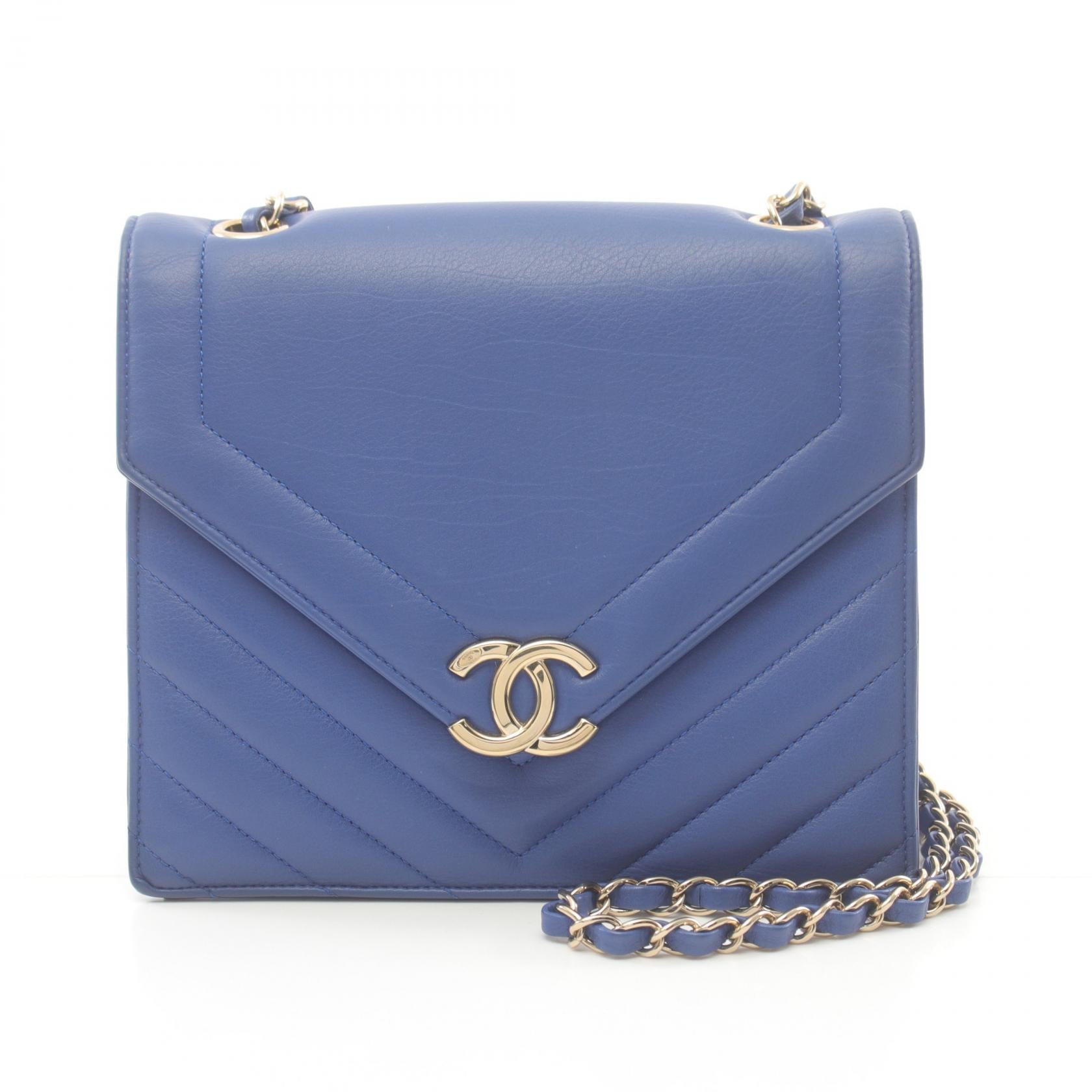 Chanel Chevron V-Stitch Lambskin Shoulder Bag