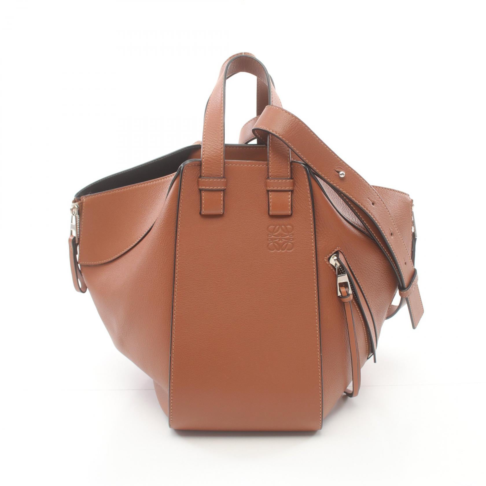 Loewe Hammock Small Leather Handbag Brown