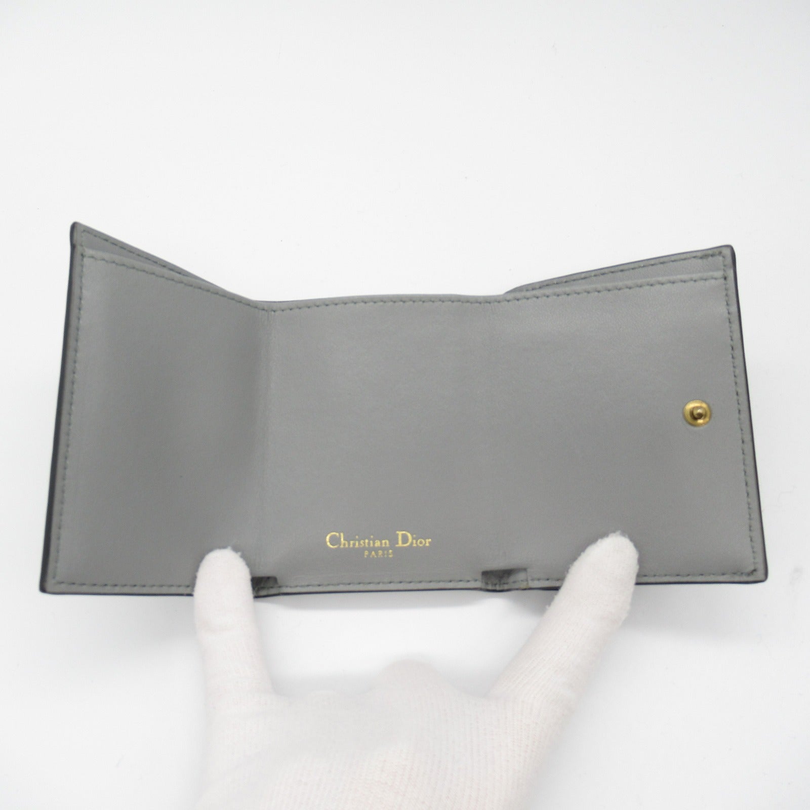 Dior Leather Saddle Trifold Wallet