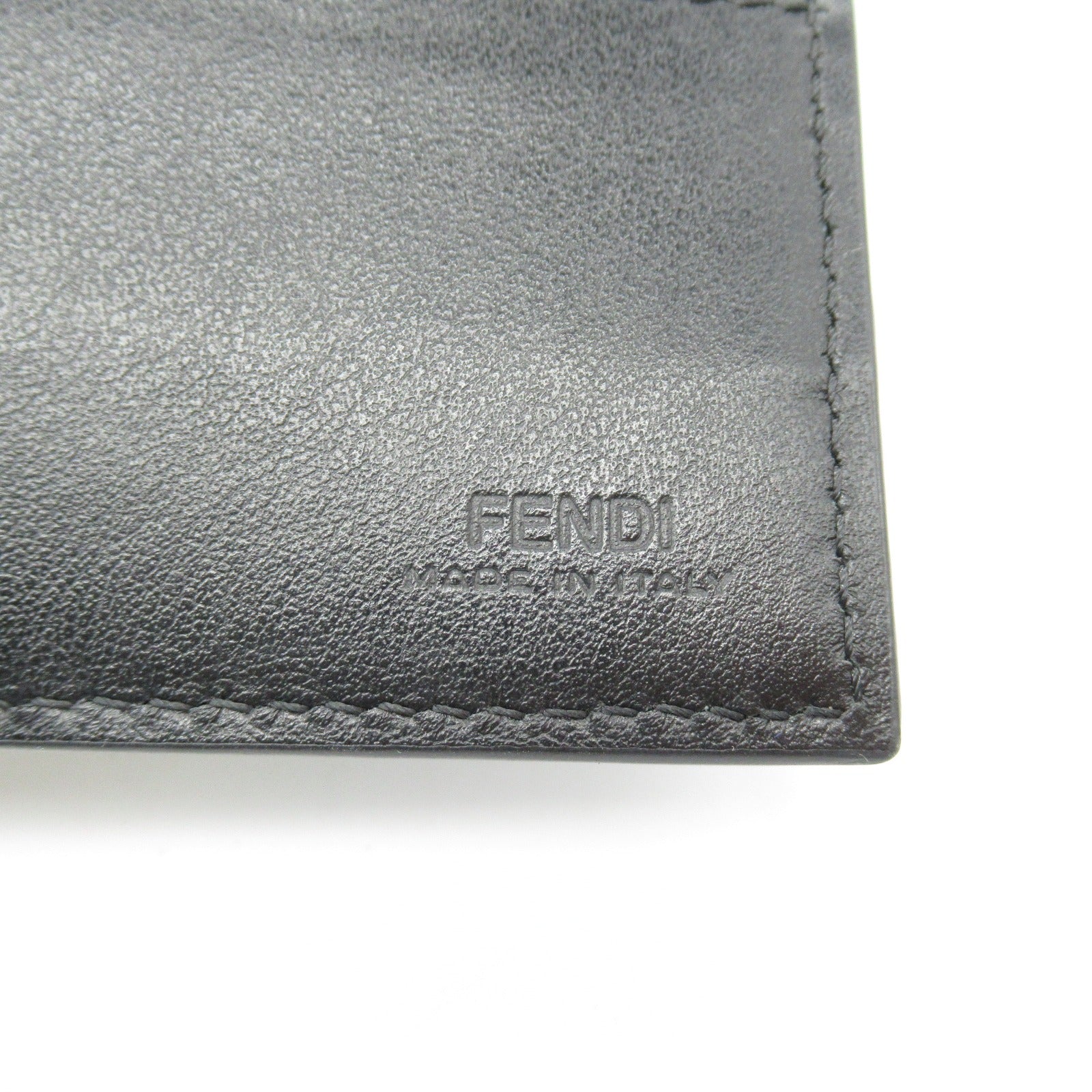 Fendi Zucca Zip Bifold Wallet PVC Canvas Leather