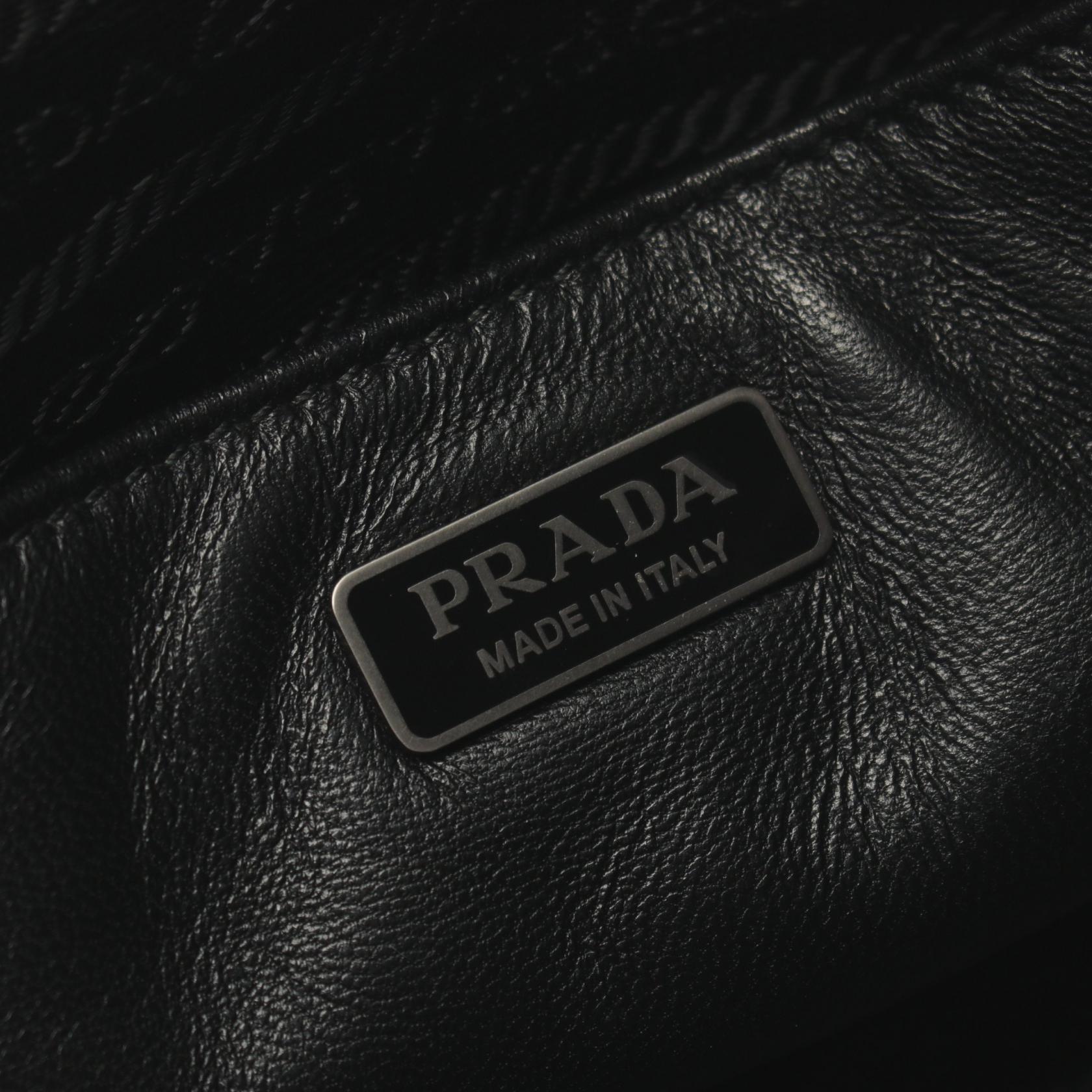 Prada Nappa Stitched Leather Shoulder Bag 1BH141