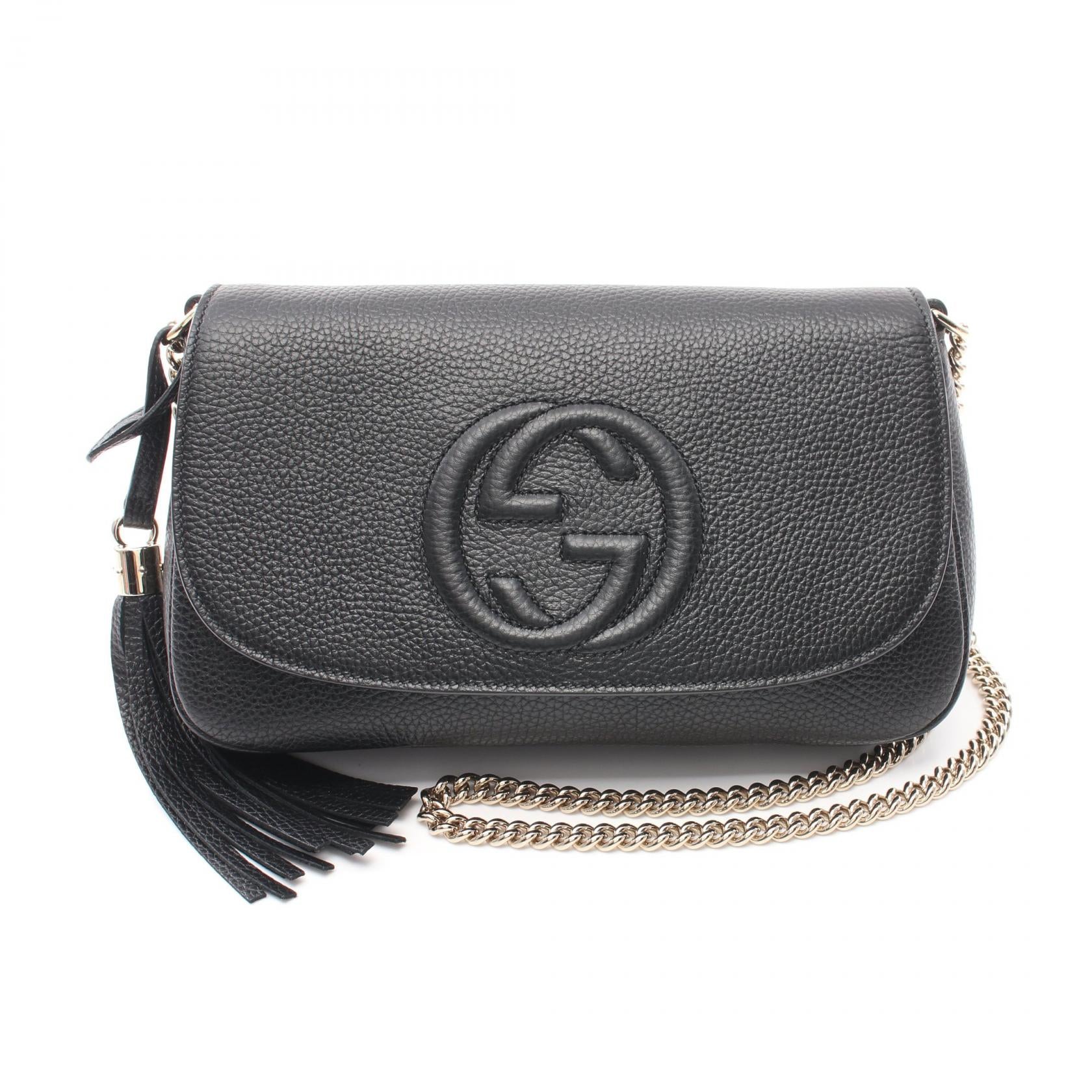 Gucci Soho Leather Shoulder Bag Black