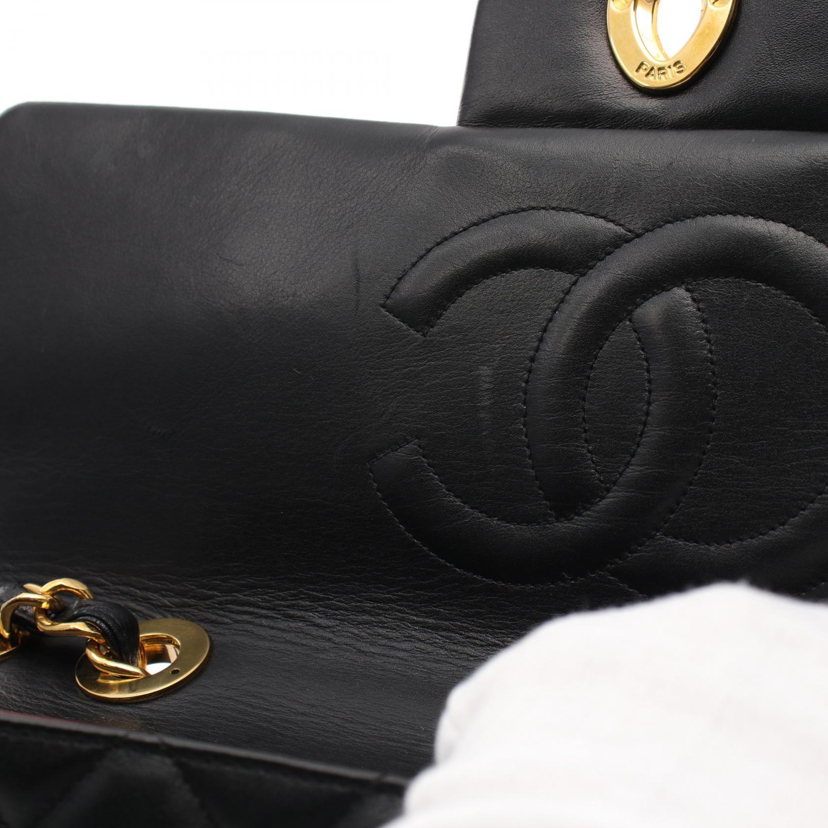 Chanel Lambskin Shoulder Bag Black A01094