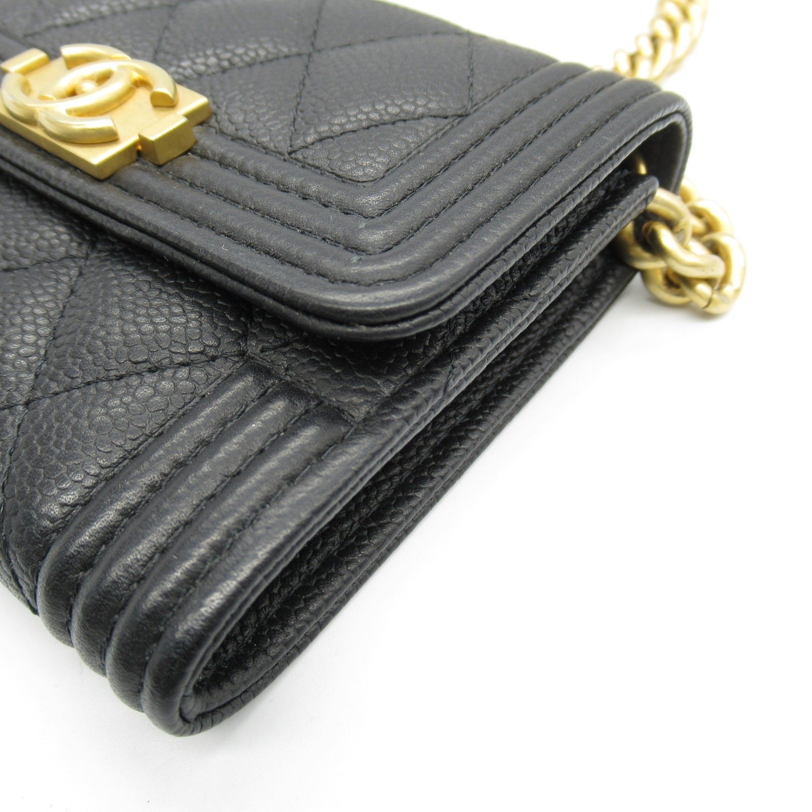 Chanel Boy Chain Compact Wallet Shoulder Bag