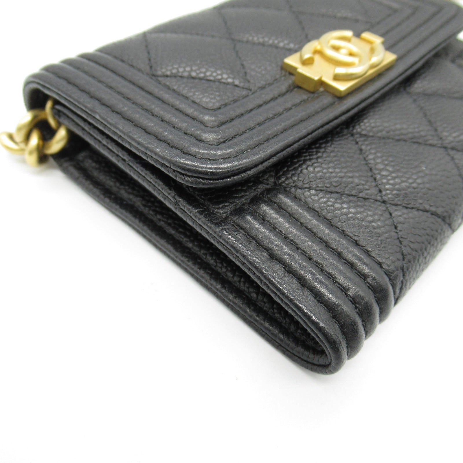 Chanel Boy Chain Compact Wallet Shoulder Bag