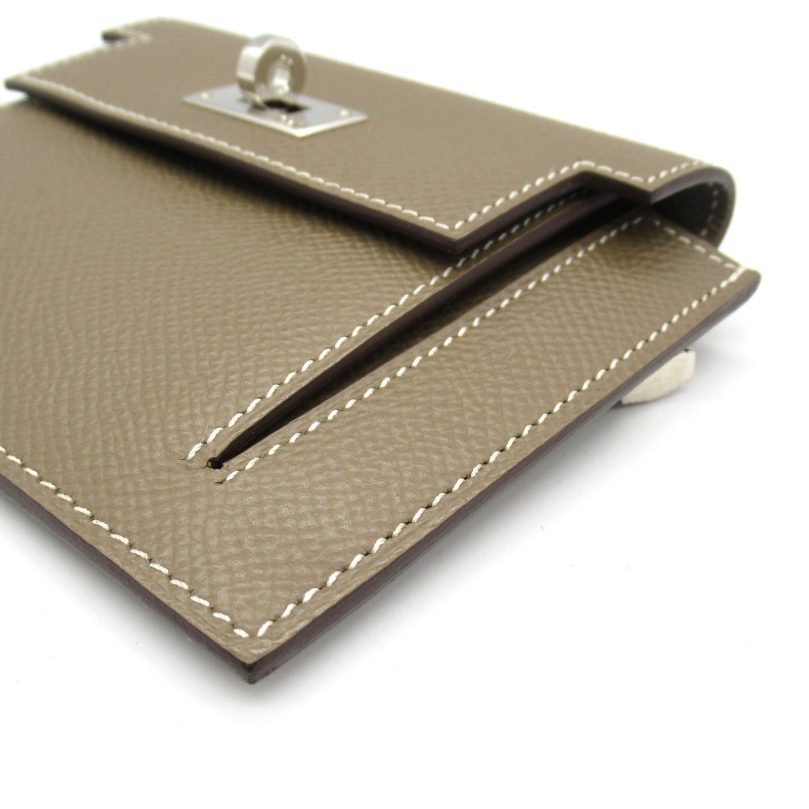 Hermes Kelly Pocket Compact Bifold Wallet Leather