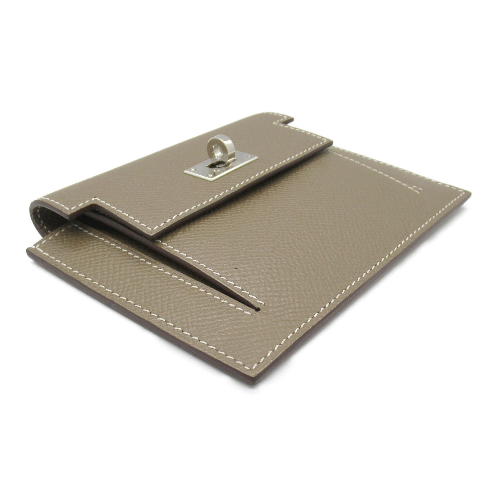 Hermes Kelly Pocket Compact Bifold Wallet Leather