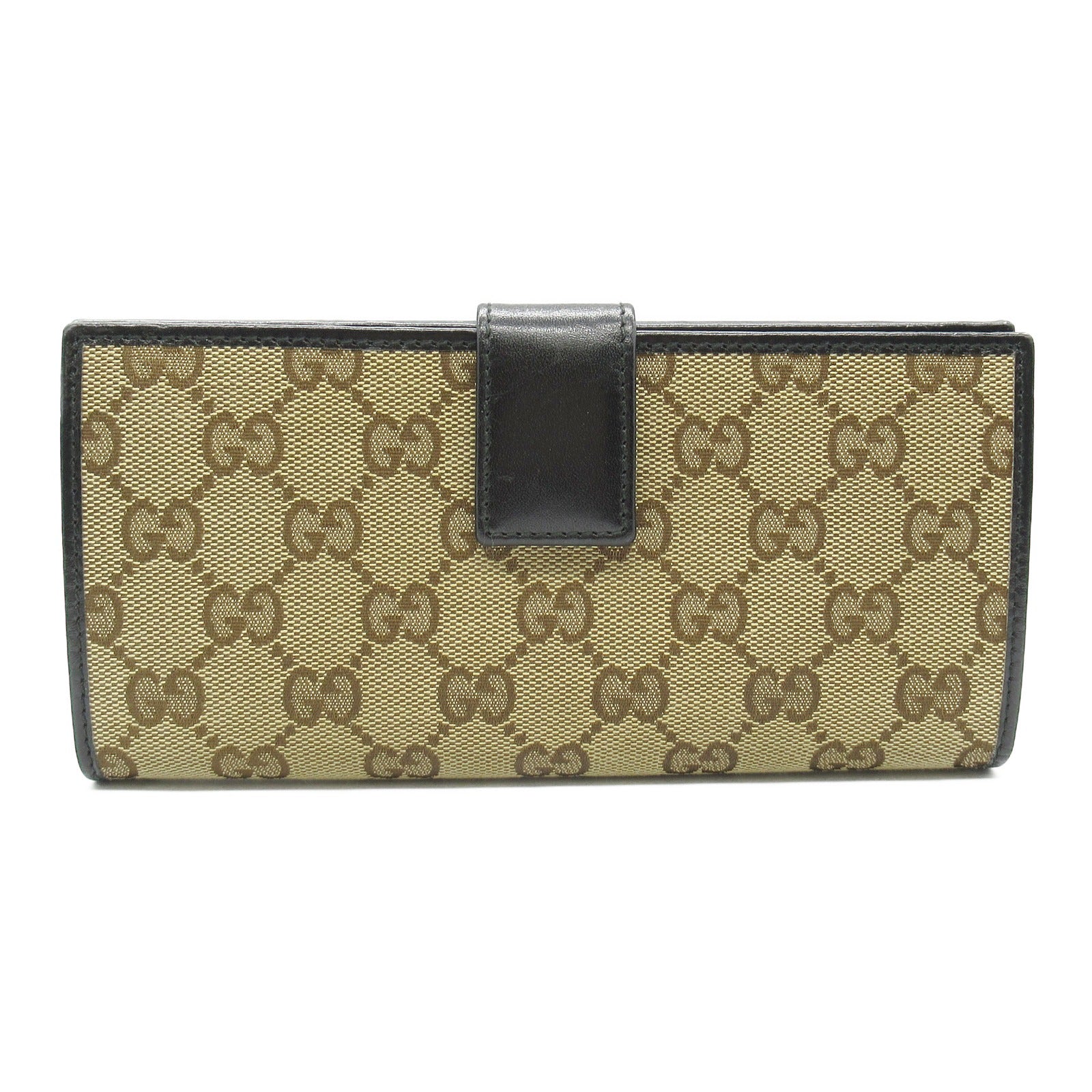 Gucci GG Canvas Leather Long Wallet 233024