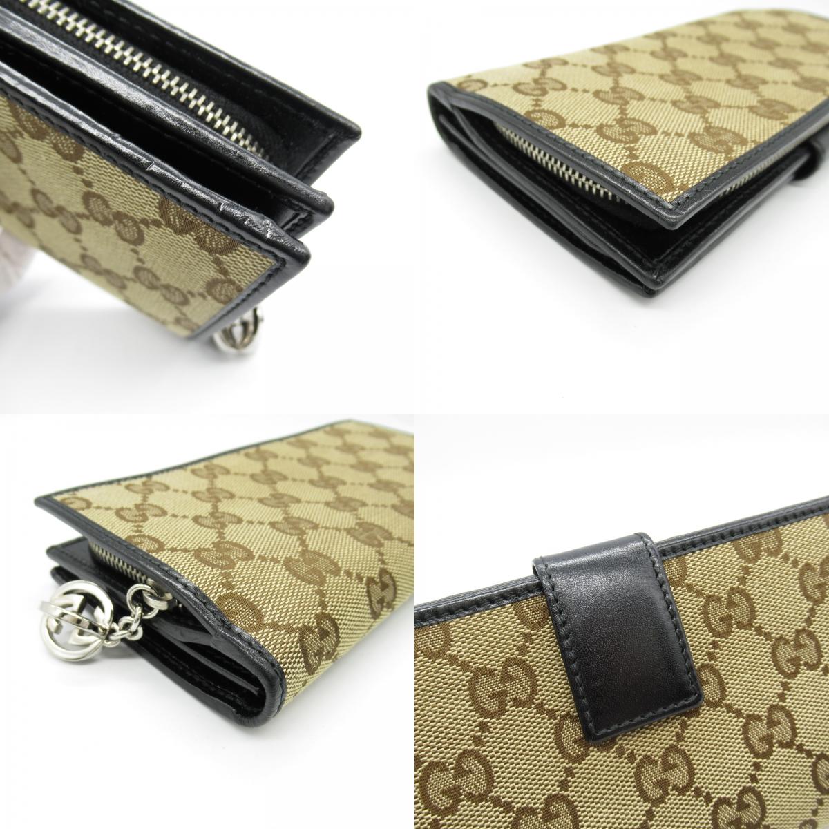 Gucci GG Canvas Leather Long Wallet 233024