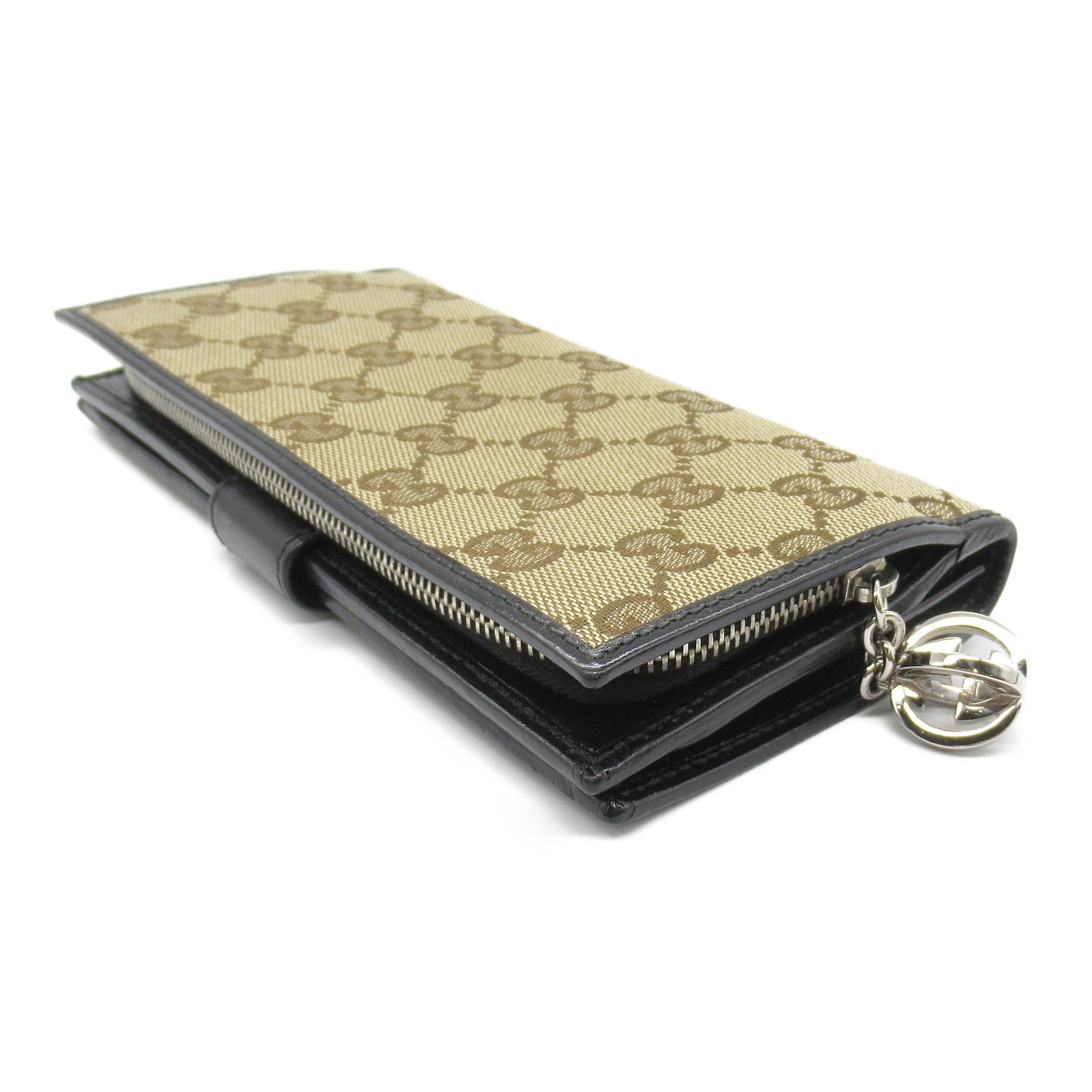 Gucci GG Canvas Leather Long Wallet 233024