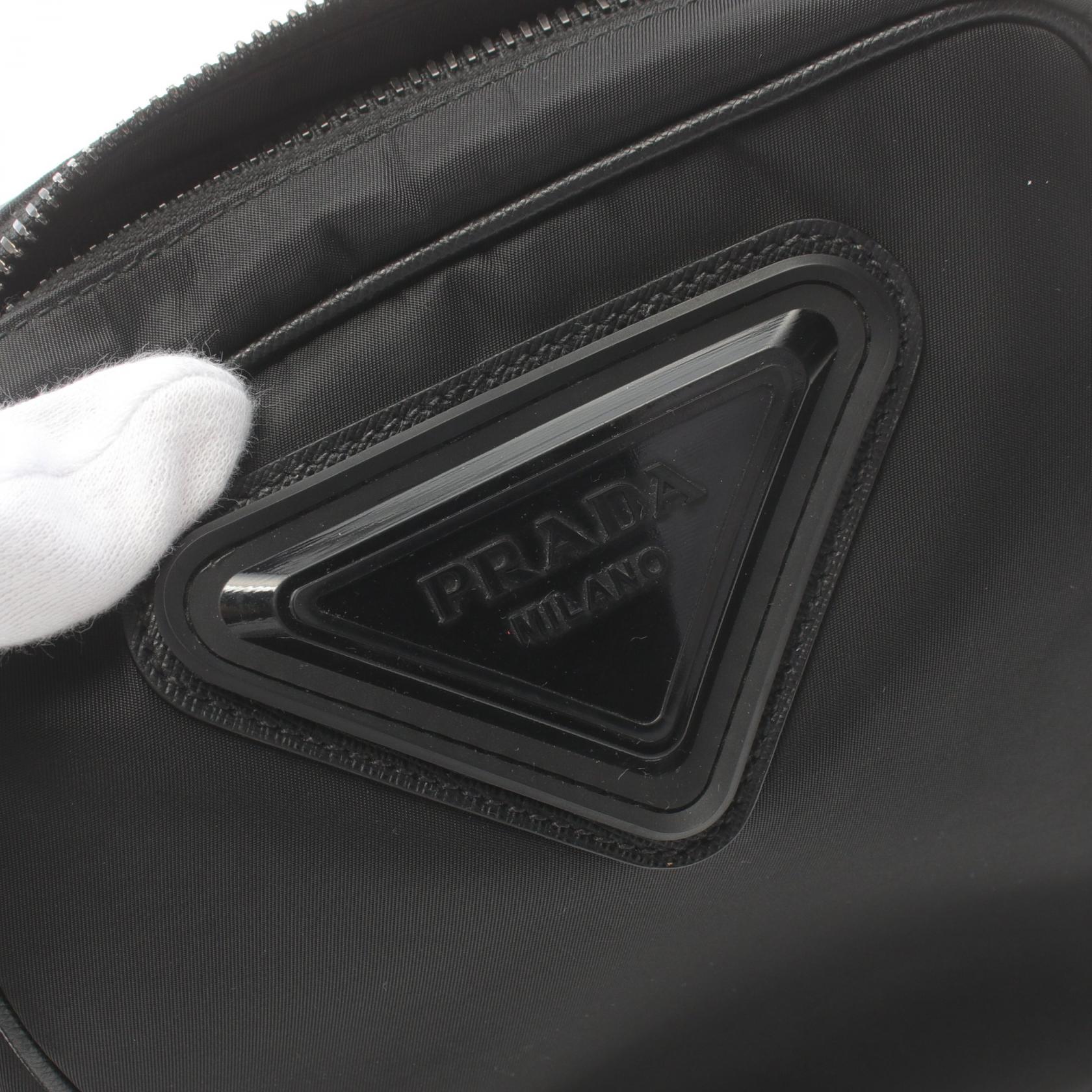 Prada Nylon Saffiano Leather Shoulder Bag 2VH112