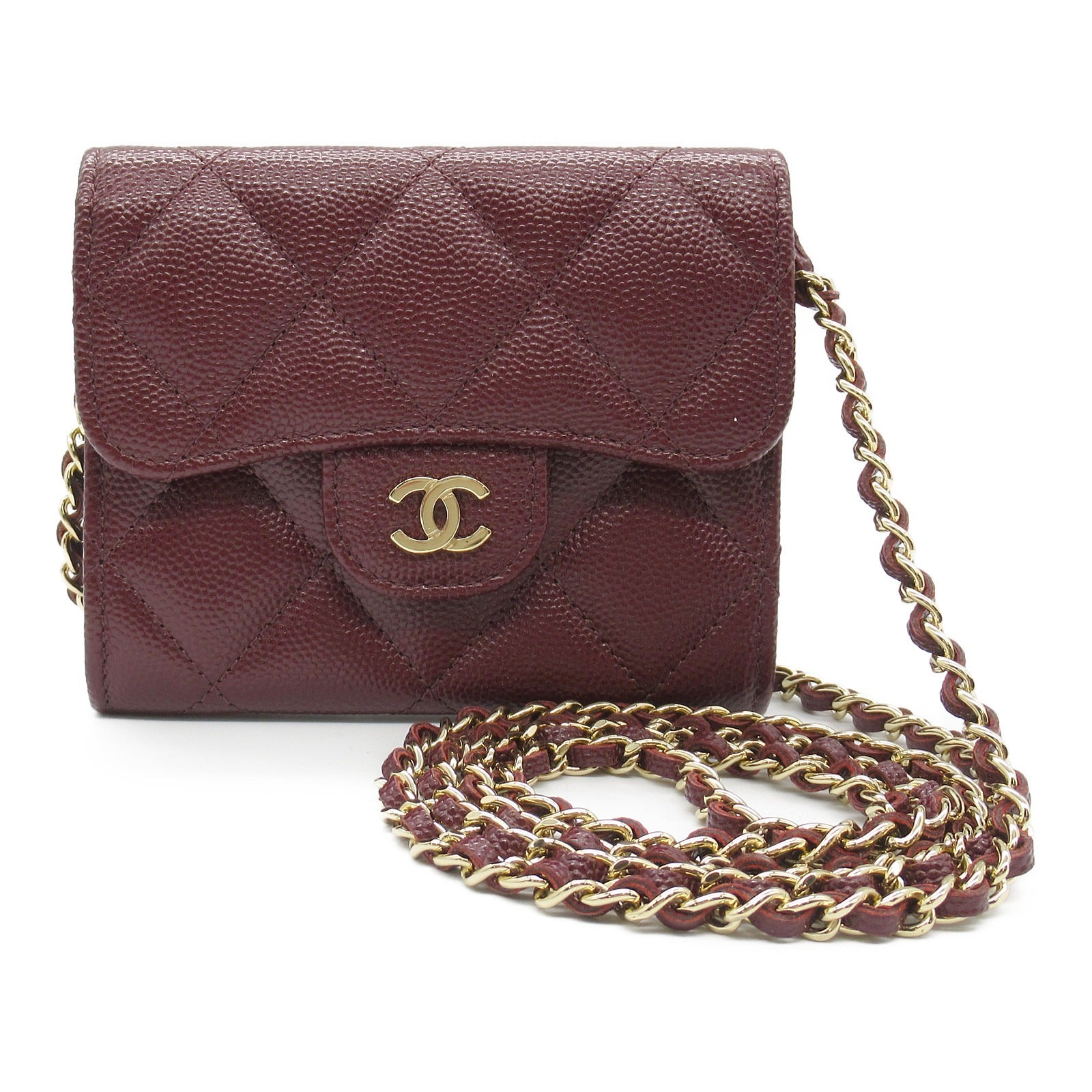 Chanel Matelasse Chain Compact Wallet Shoulder Bag