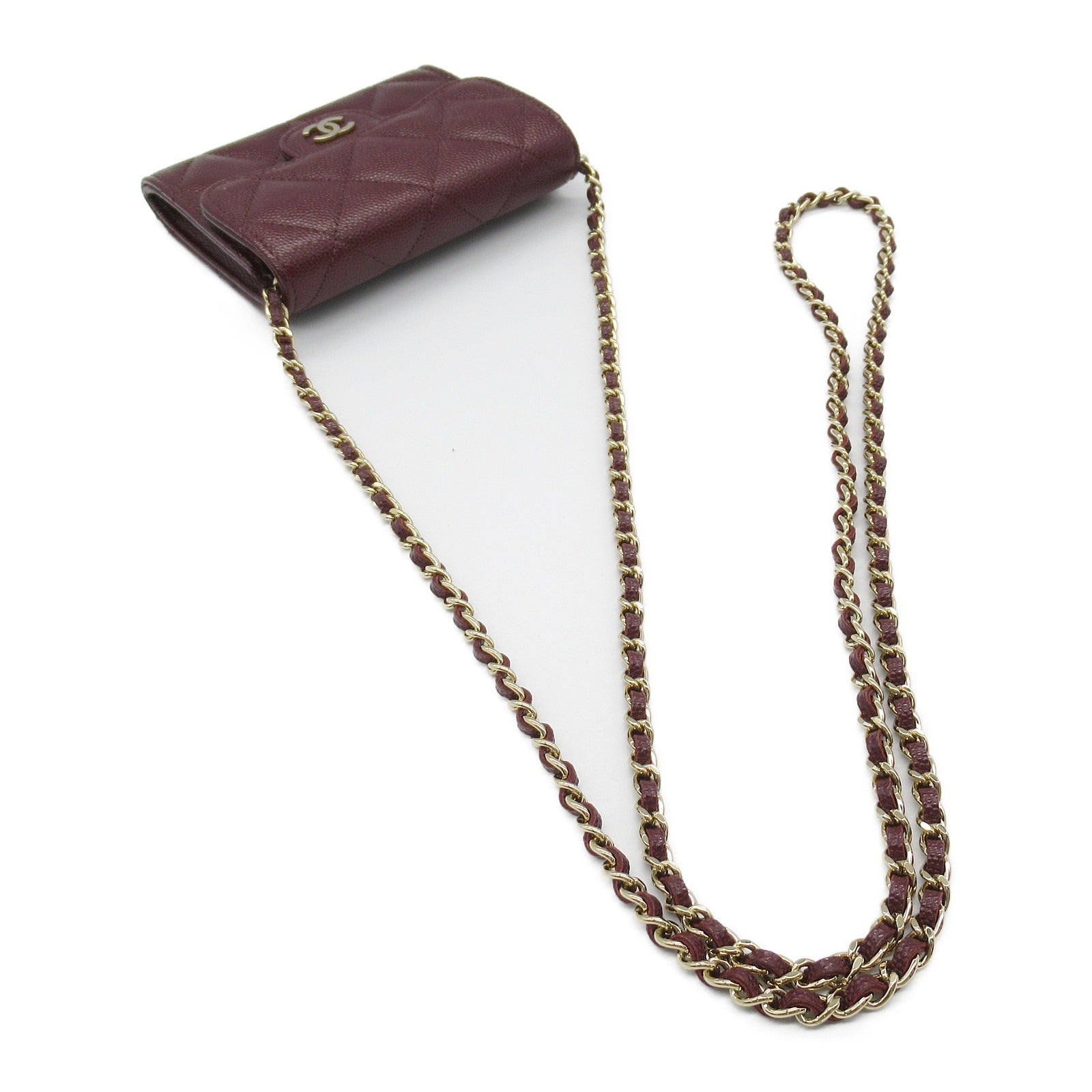 Chanel Matelasse Chain Compact Wallet Shoulder Bag