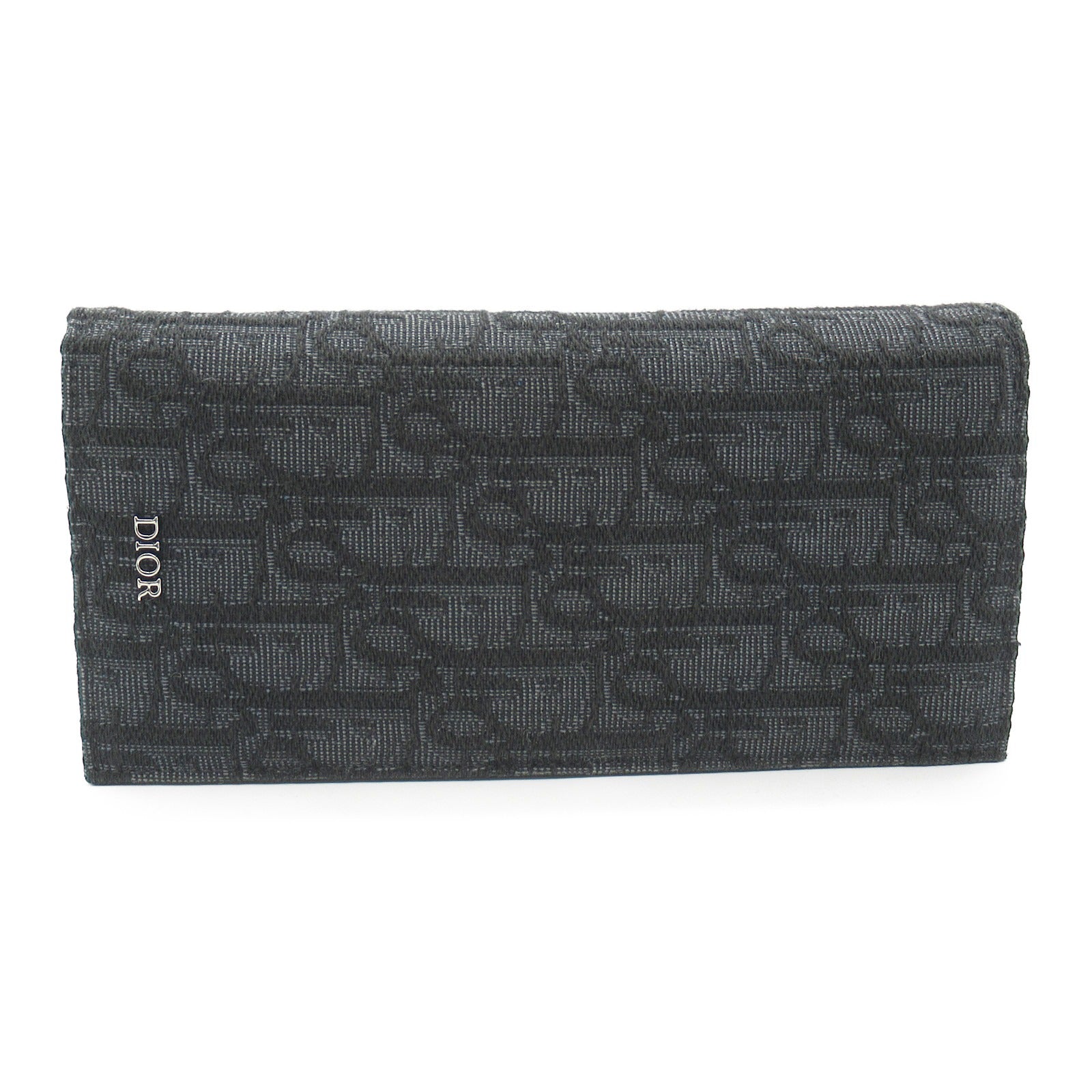 Dior Trotter Jacquard Long Wallet Black