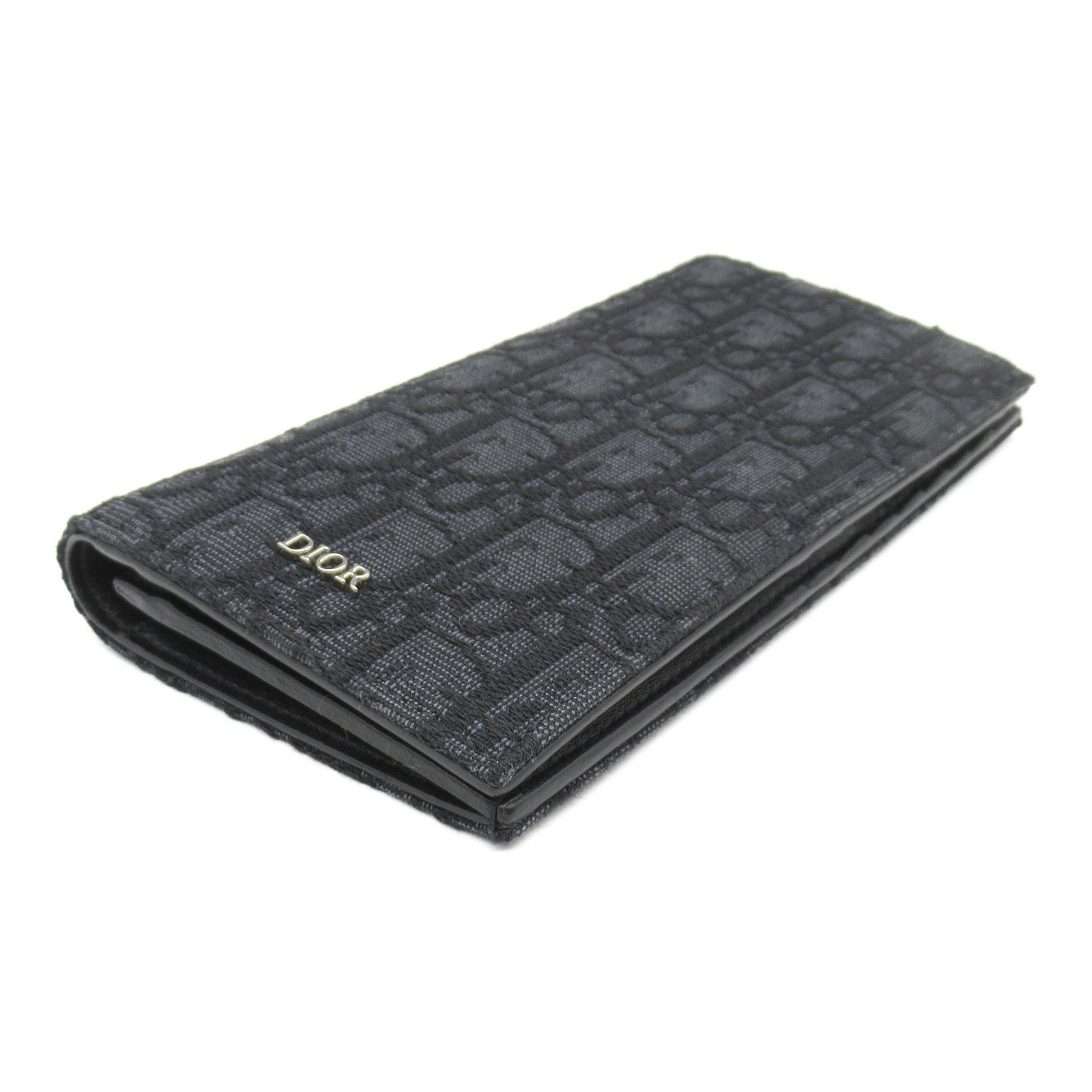 Dior Trotter Jacquard Long Wallet Black