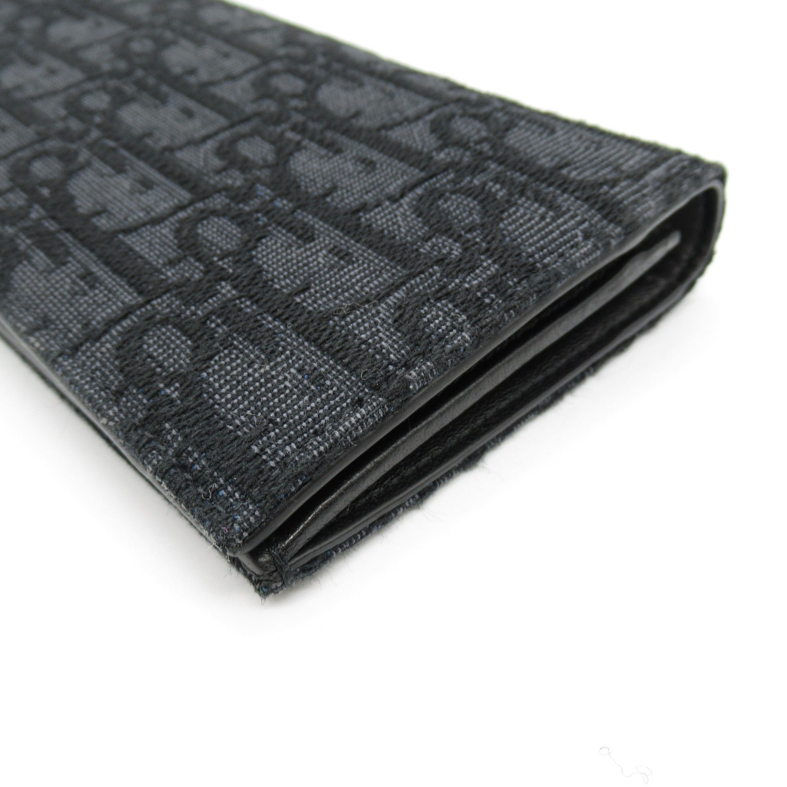 Dior Trotter Jacquard Long Wallet Black