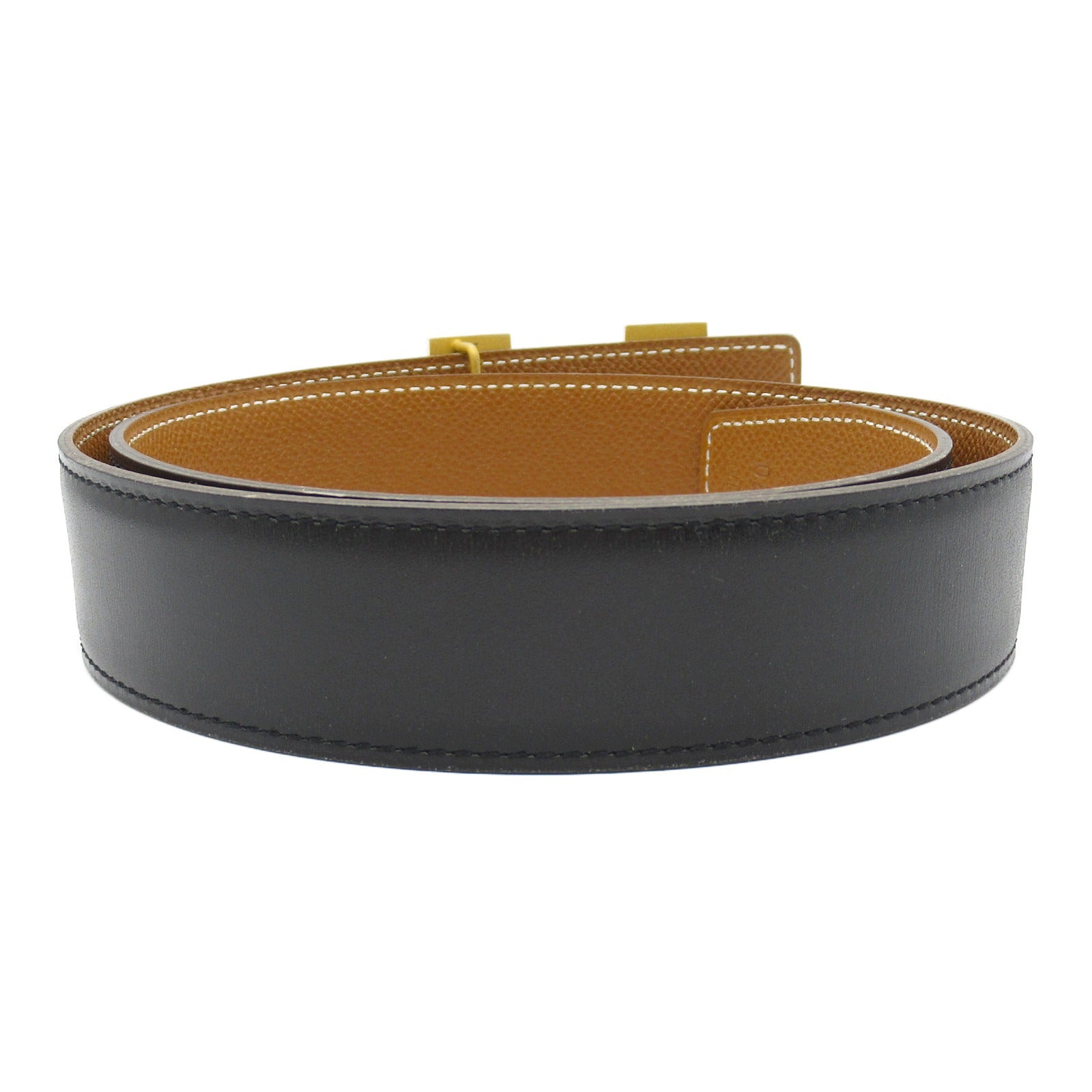 Hermes Constance Leather Belt Black