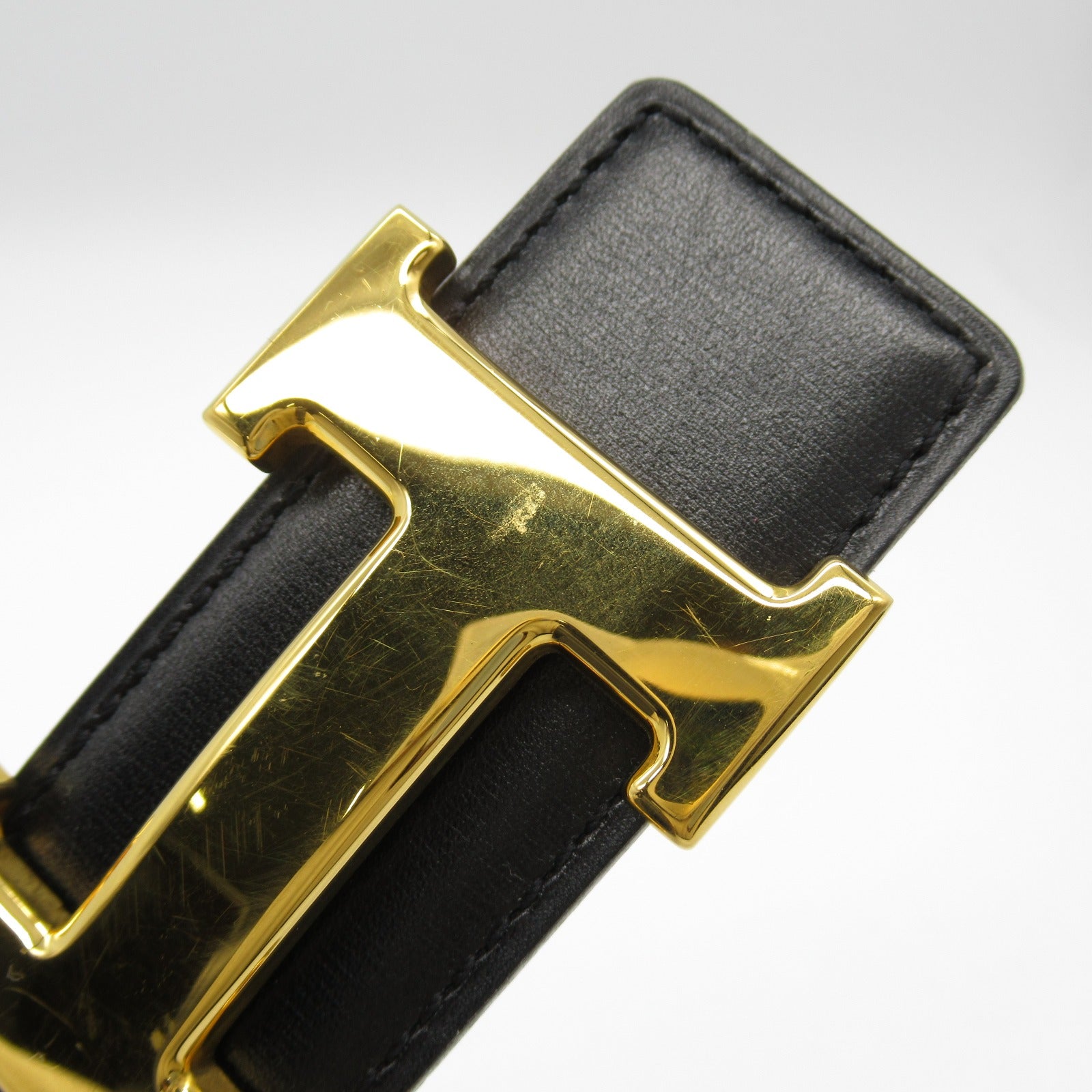 Hermes Constance Leather Belt Black