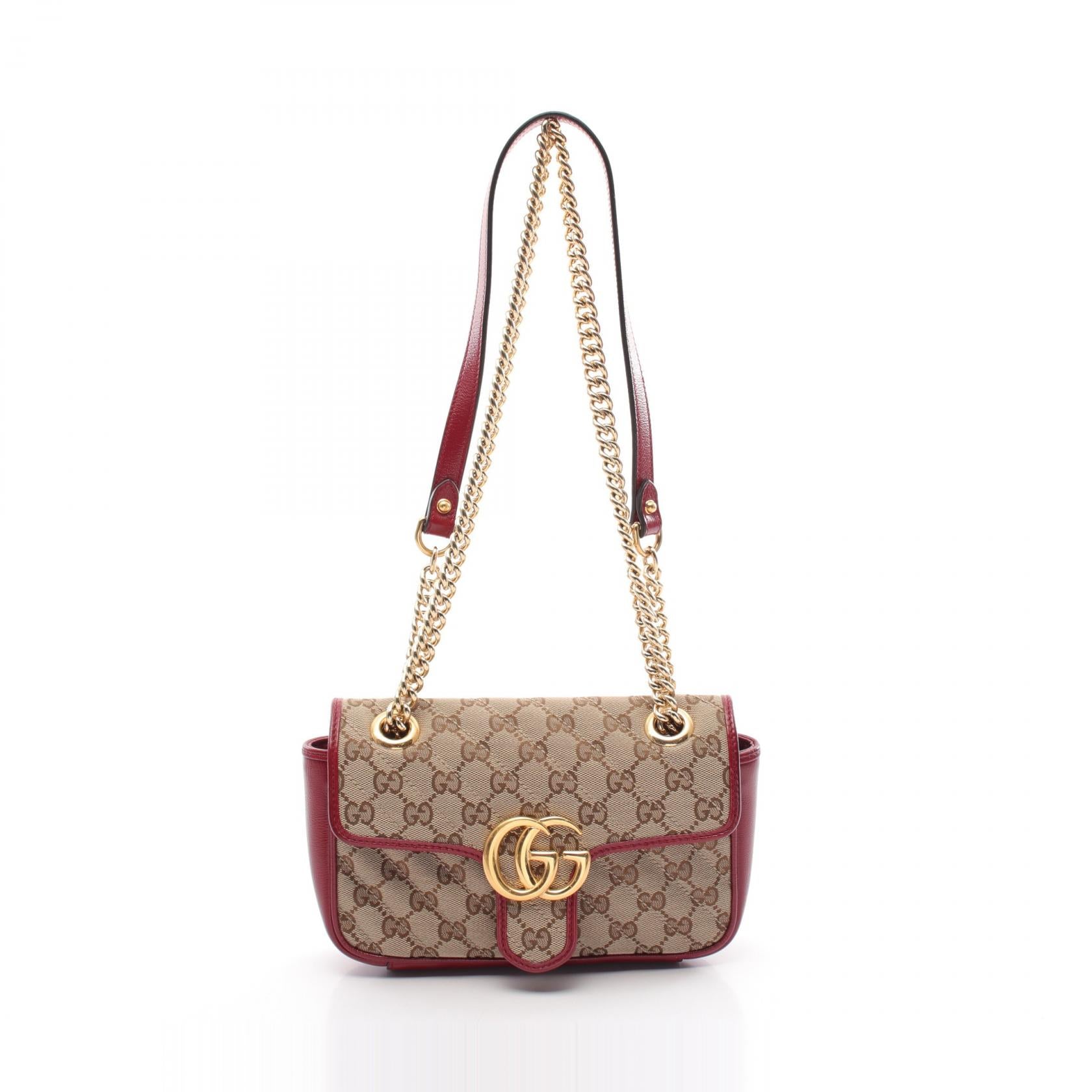 Gucci GG Marmont Canvas Leather Shoulder Bag