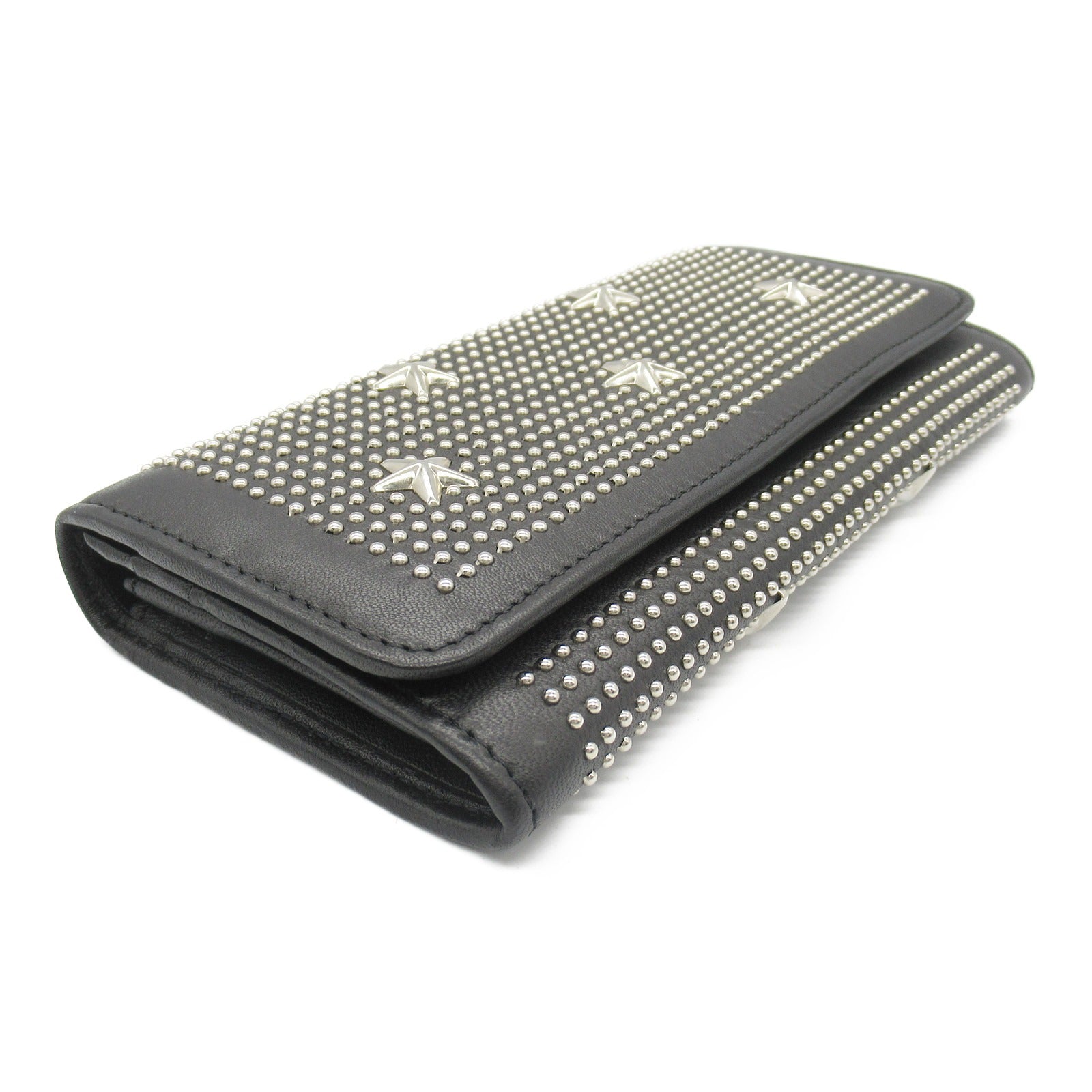 Jimmy Choo Star Studs Leather Zip Wallet