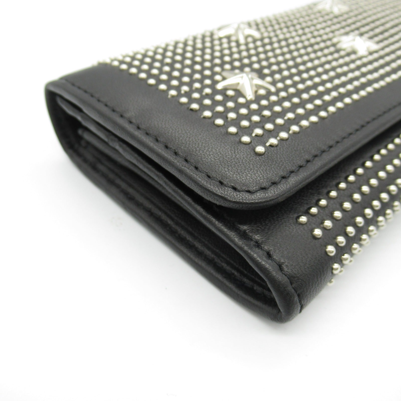 Jimmy Choo Star Studs Leather Zip Wallet