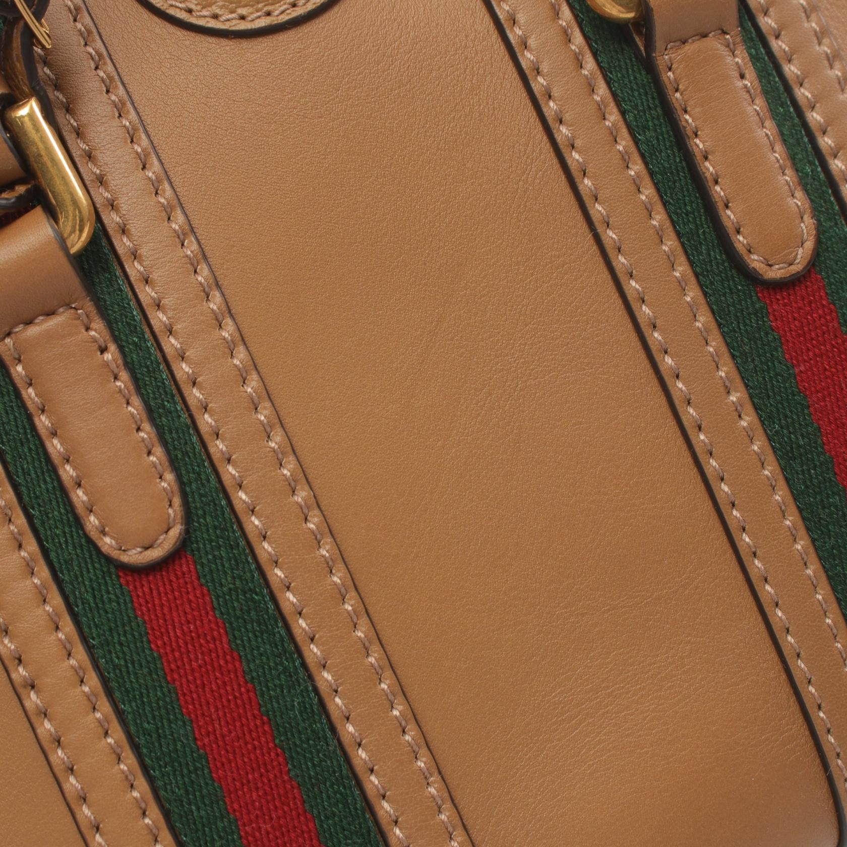 Gucci Leather Canvas Handbag 715772