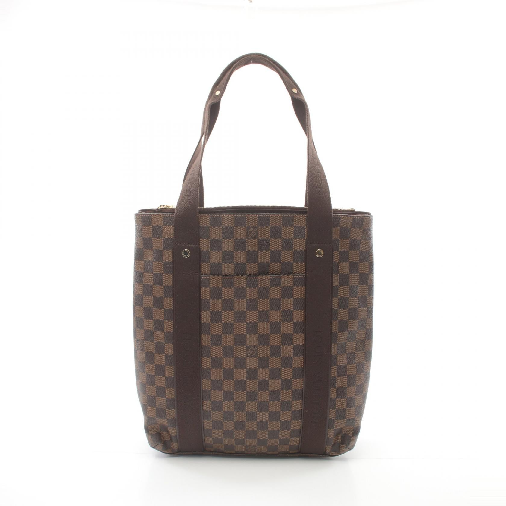 Louis Vuitton Damier Canvas Leather Tote Bag N52006