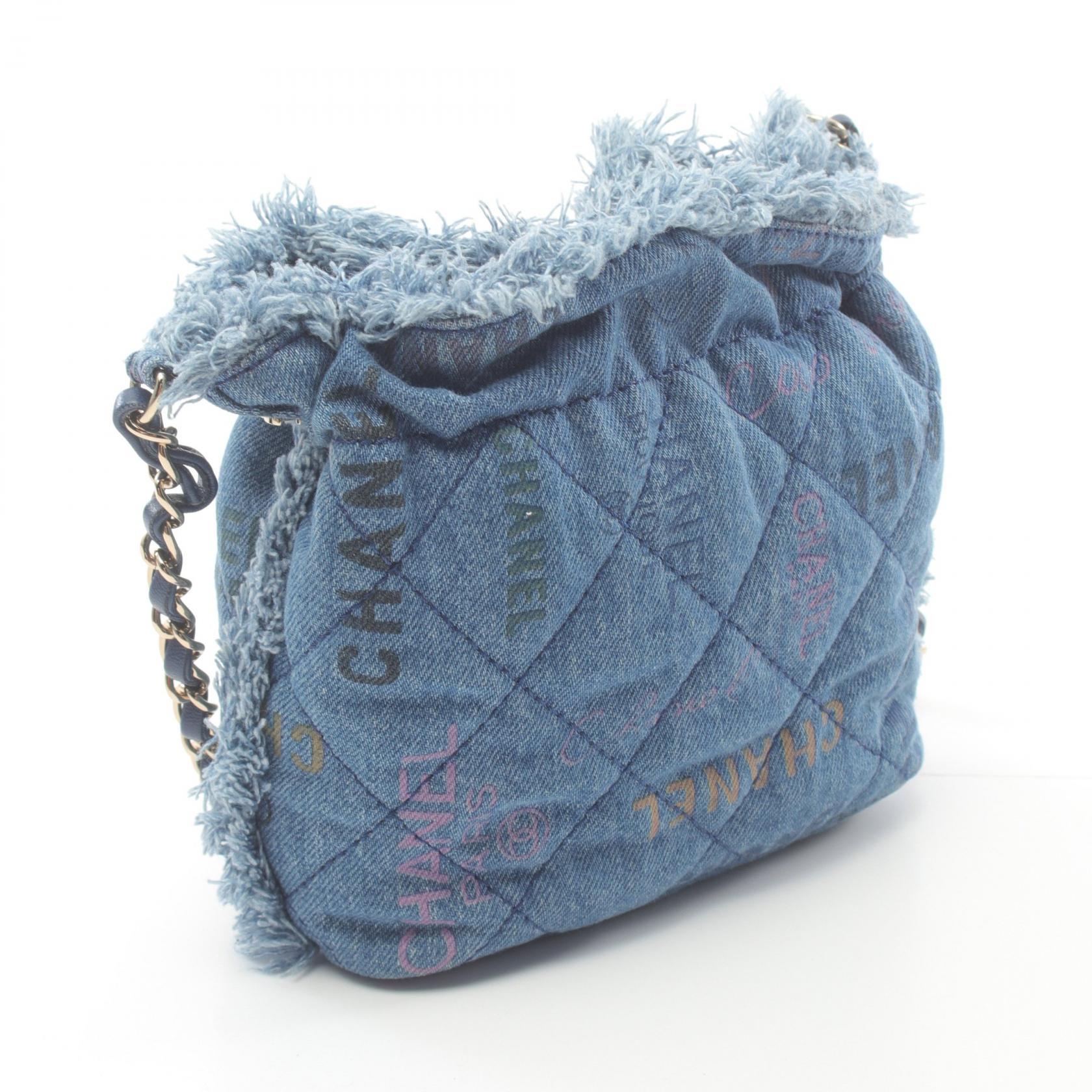 Chanel Denim Matelasse Small Bucket Bag AS3091