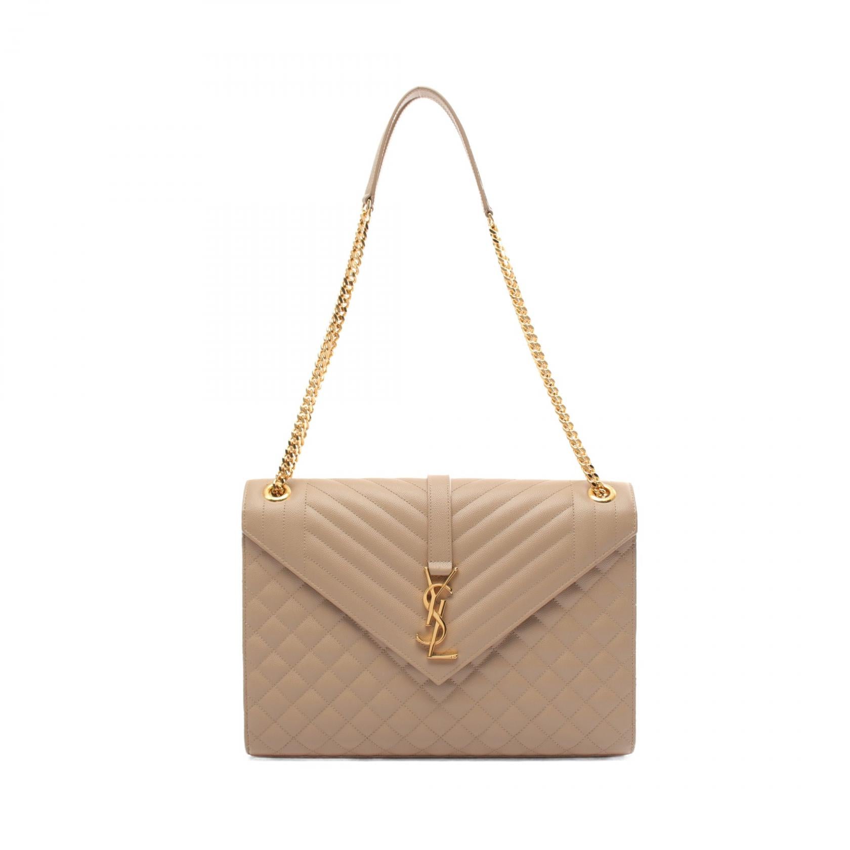 Yves Saint Laurent Leather Envelope Shoulder Bag