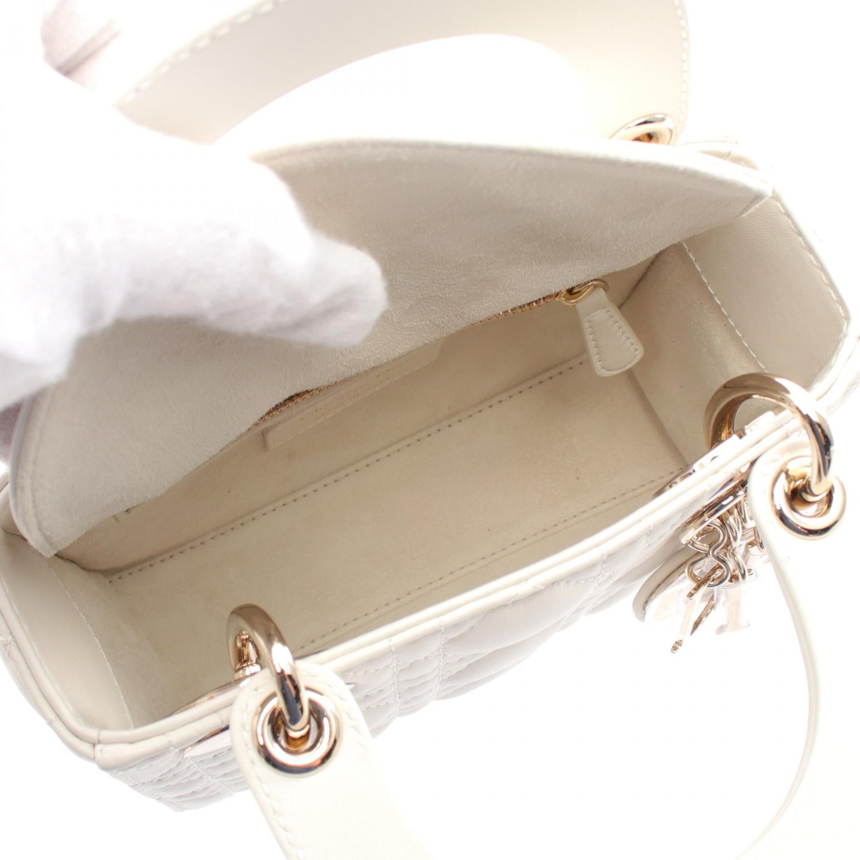 Dior Lady Dior Mini Cannage Leather Handbag