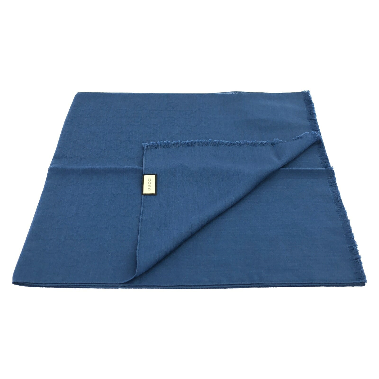 Gucci Wool Stole Scarf Navy