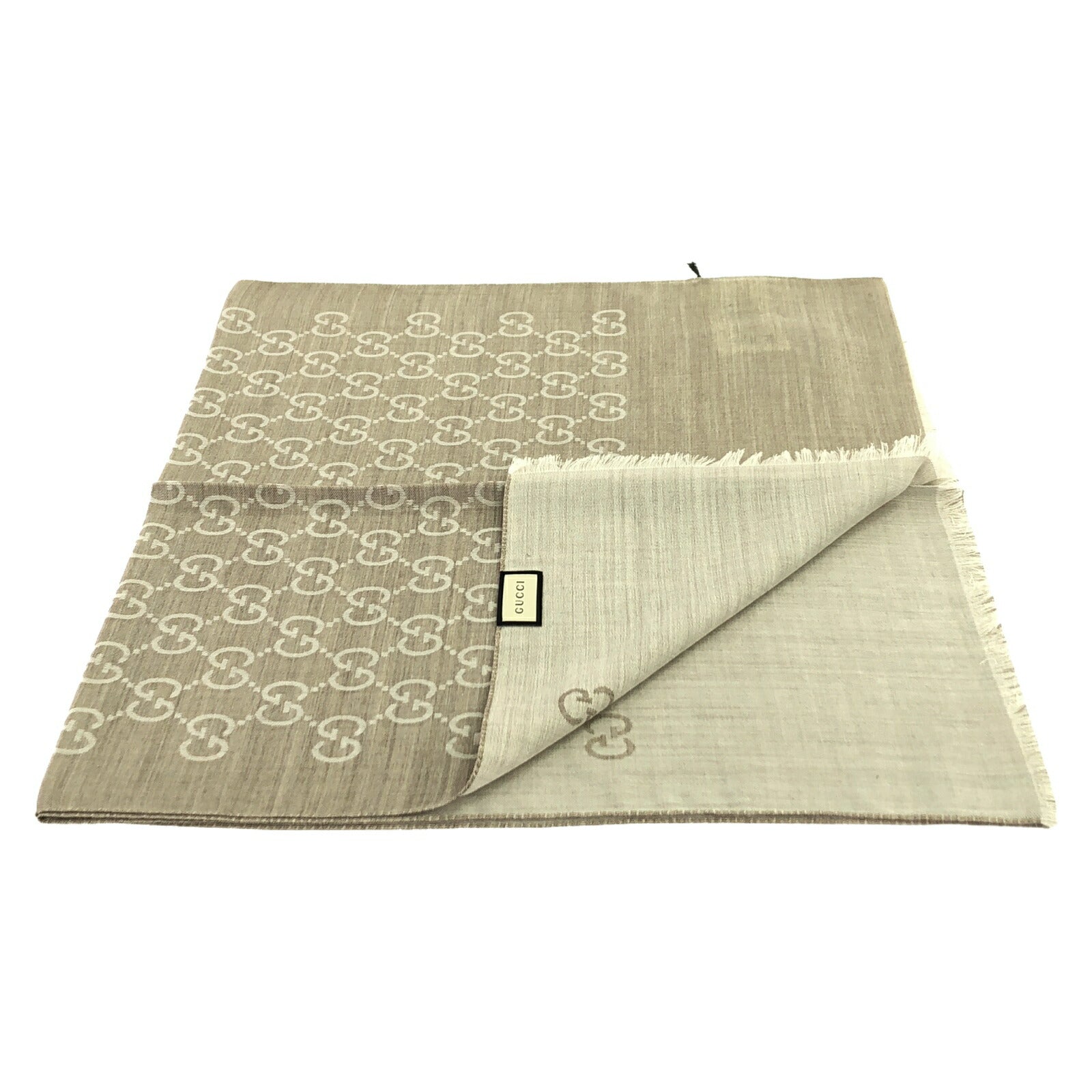 Gucci Wool Stole Scarf Beige