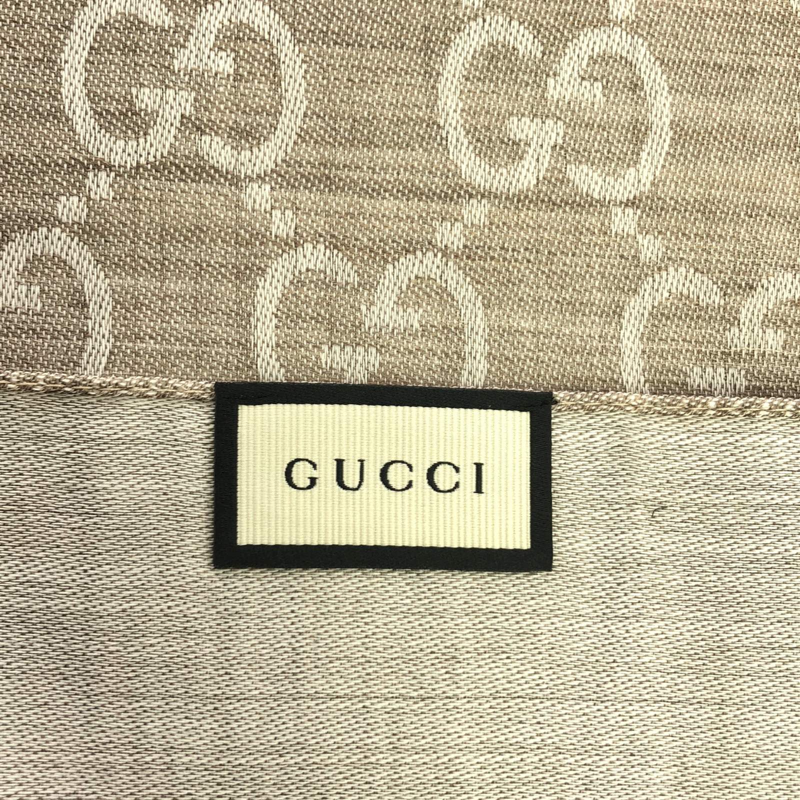 Gucci Wool Stole Scarf Beige