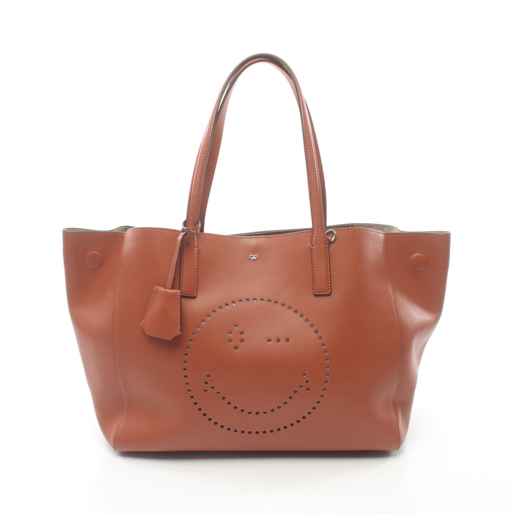 Anya Hindmarch Leather Tote Bag Brown