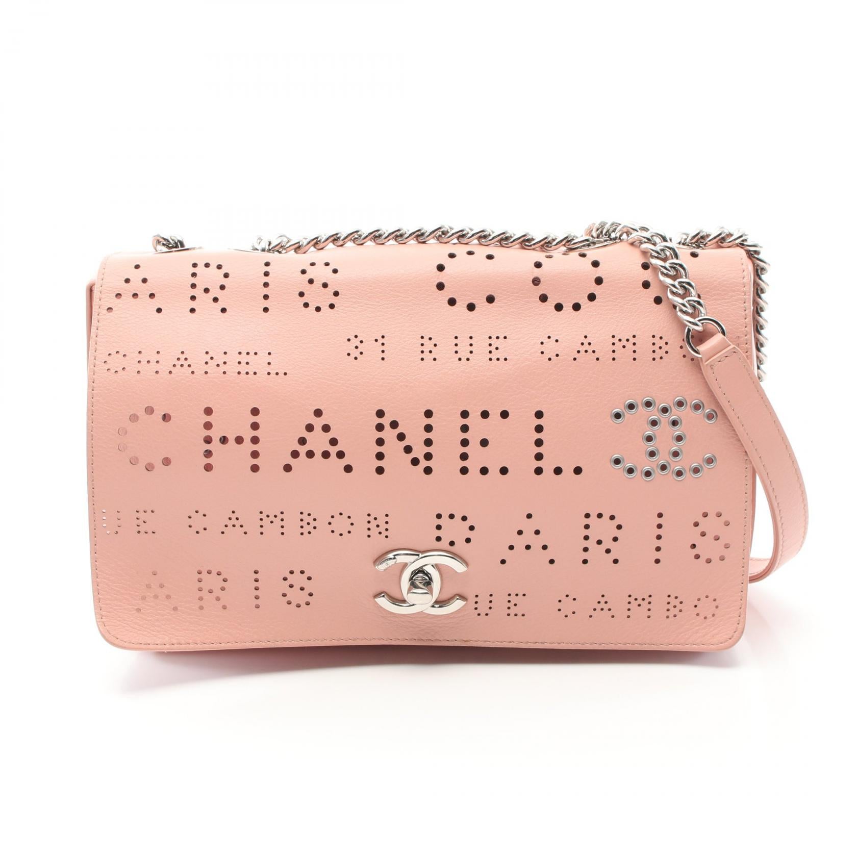 Chanel Pink Calf Leather Shoulder Bag