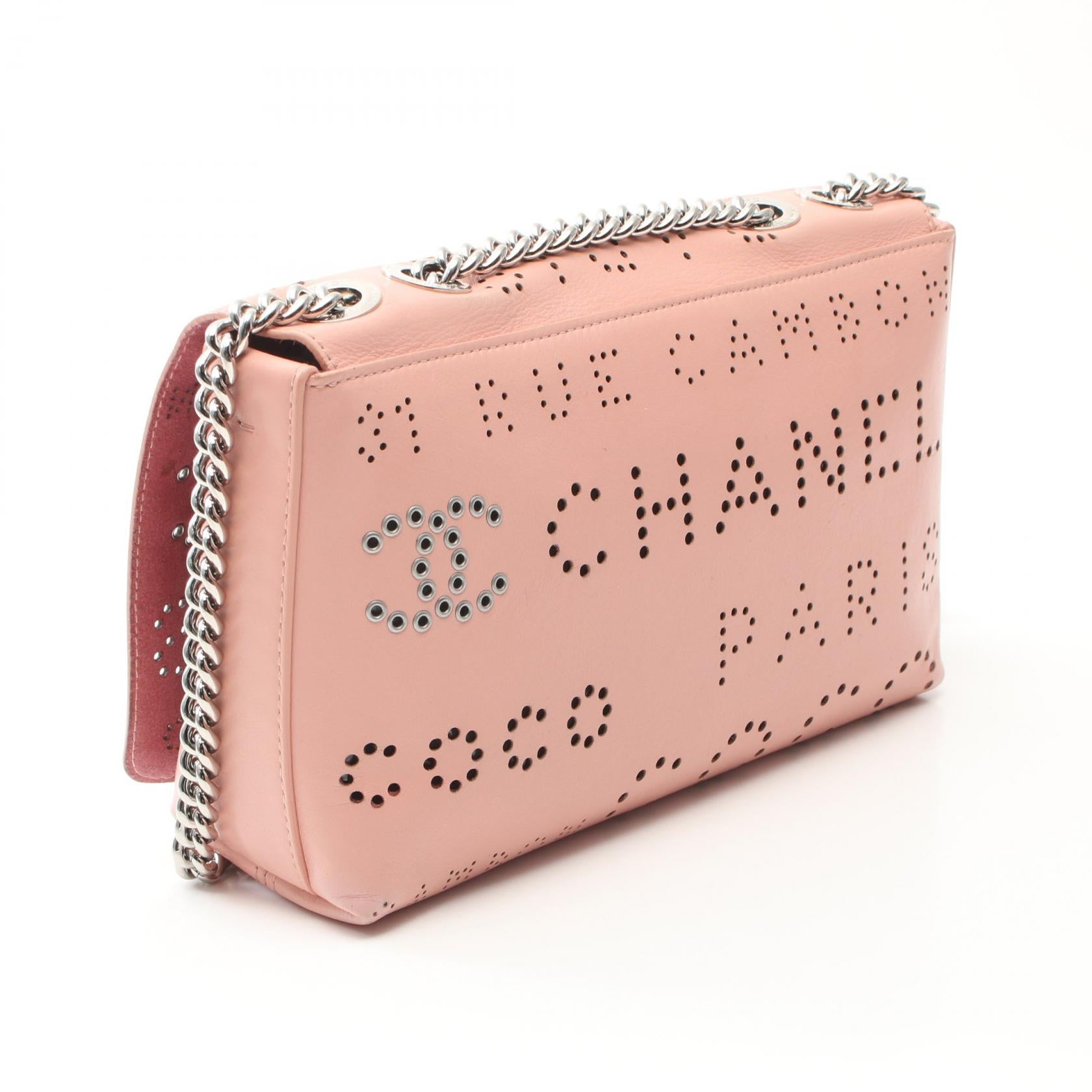 Chanel Pink Calf Leather Shoulder Bag