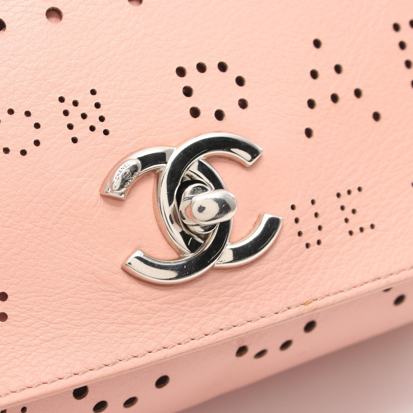 Chanel Pink Calf Leather Shoulder Bag