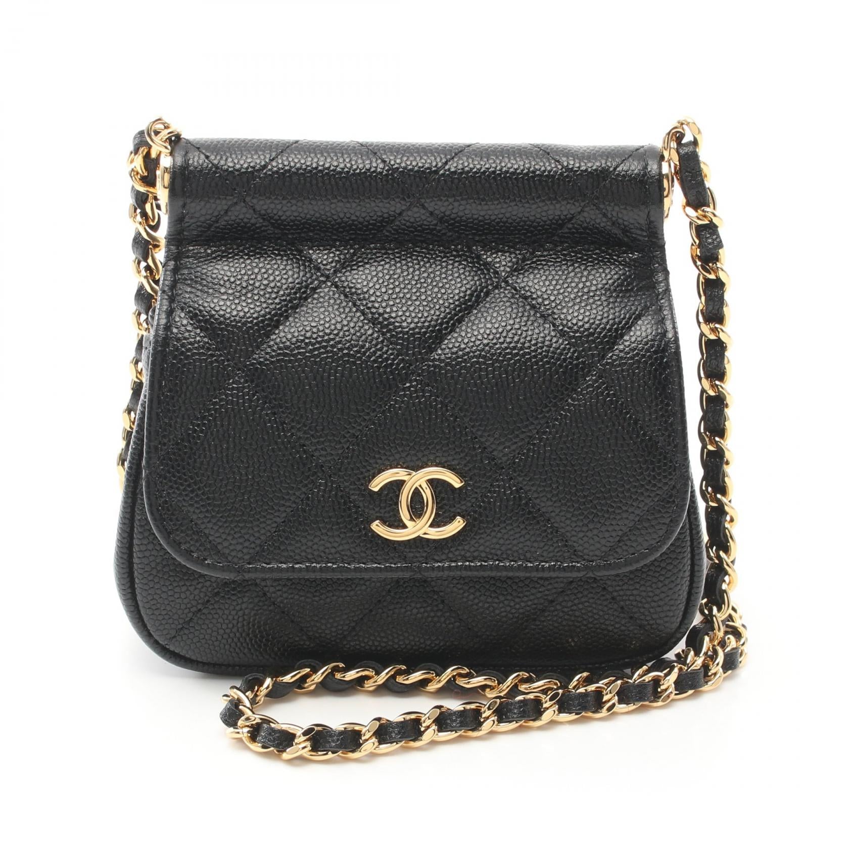 Chanel Mini Matelasse Shoulder Bag Black