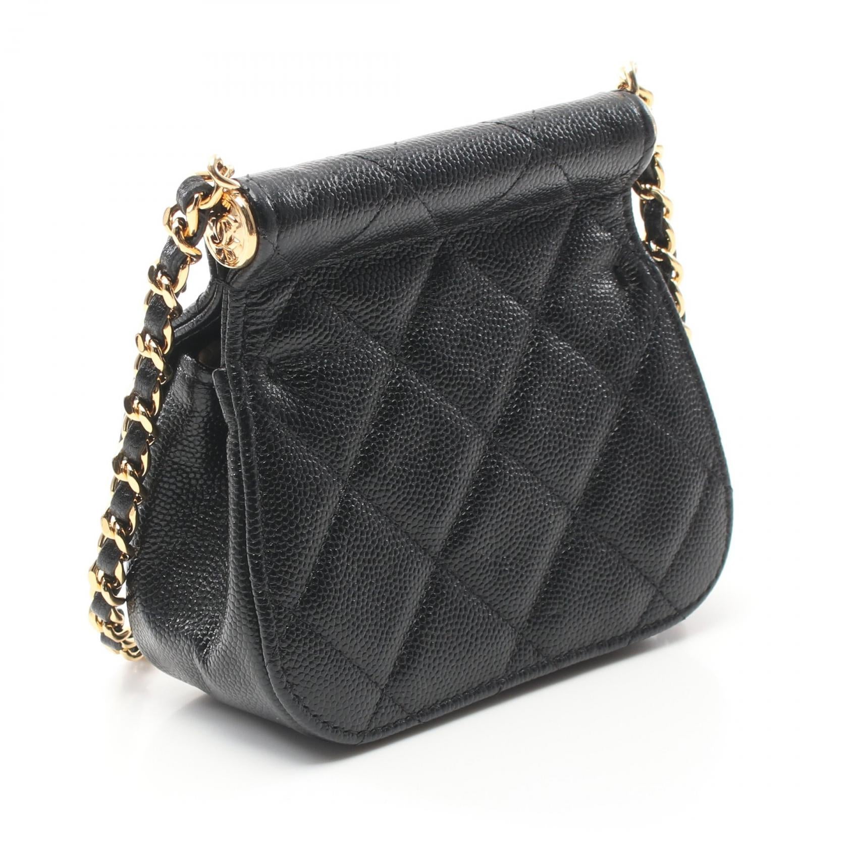 Chanel Mini Matelasse Shoulder Bag Black