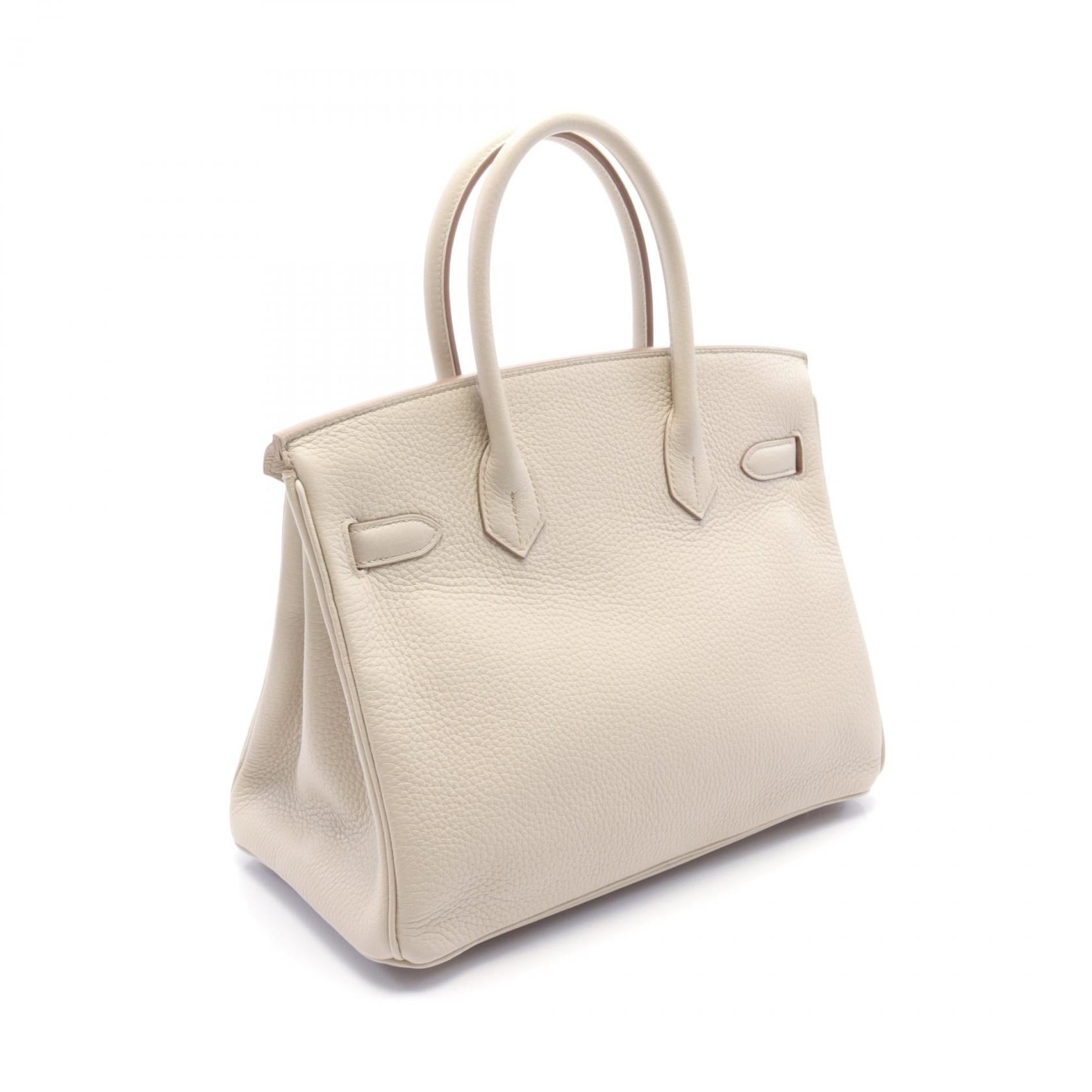 Hermes Birkin 30 Togo Handbag Ivory