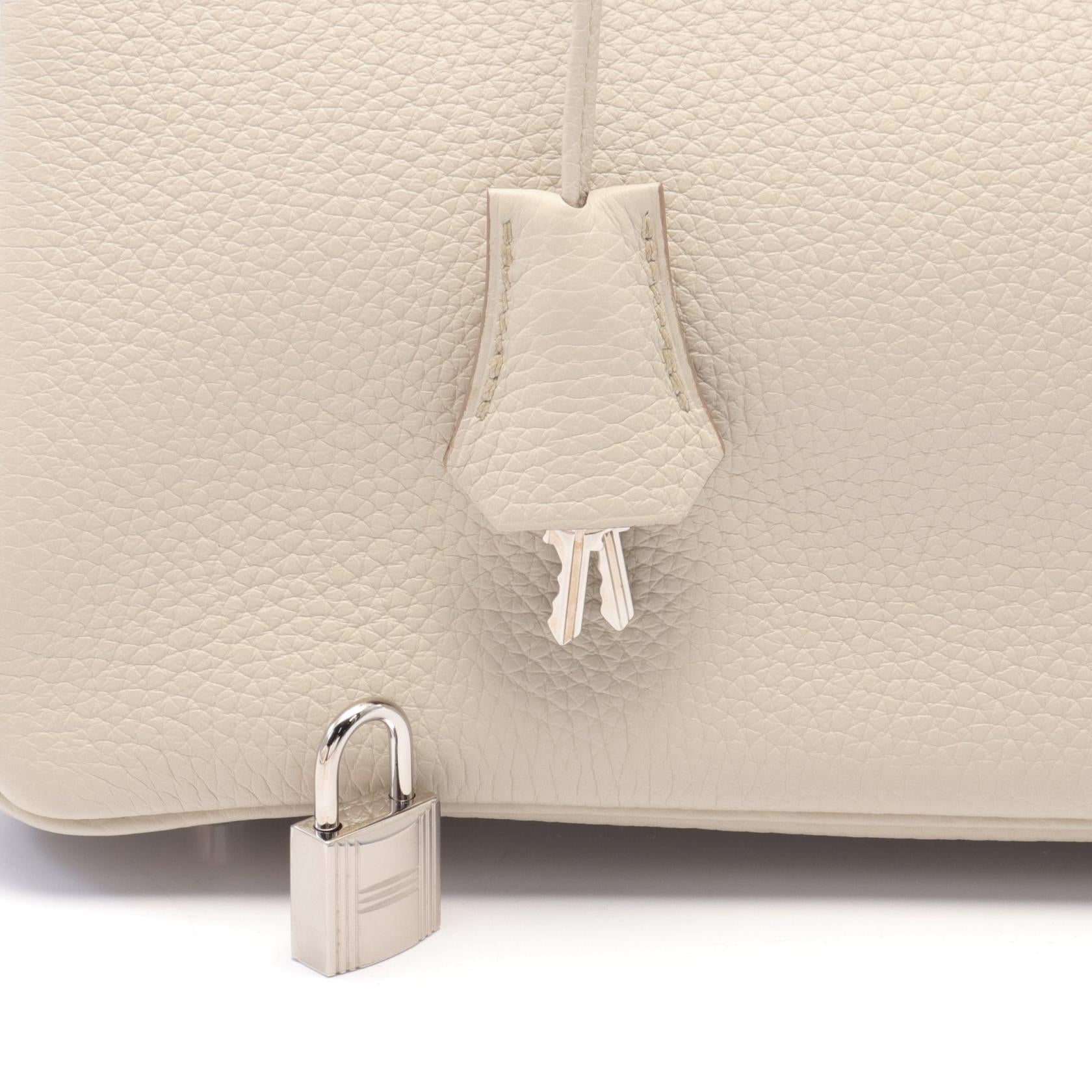 Hermes Birkin 30 Togo Handbag Ivory