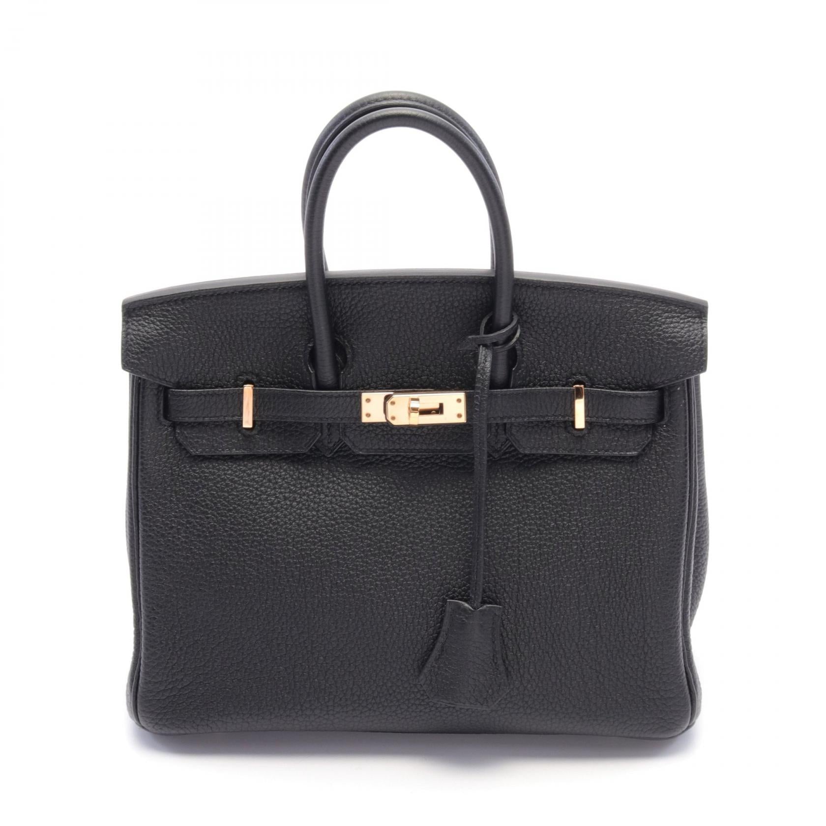 Hermes Birkin 25 Togo Handbag Black