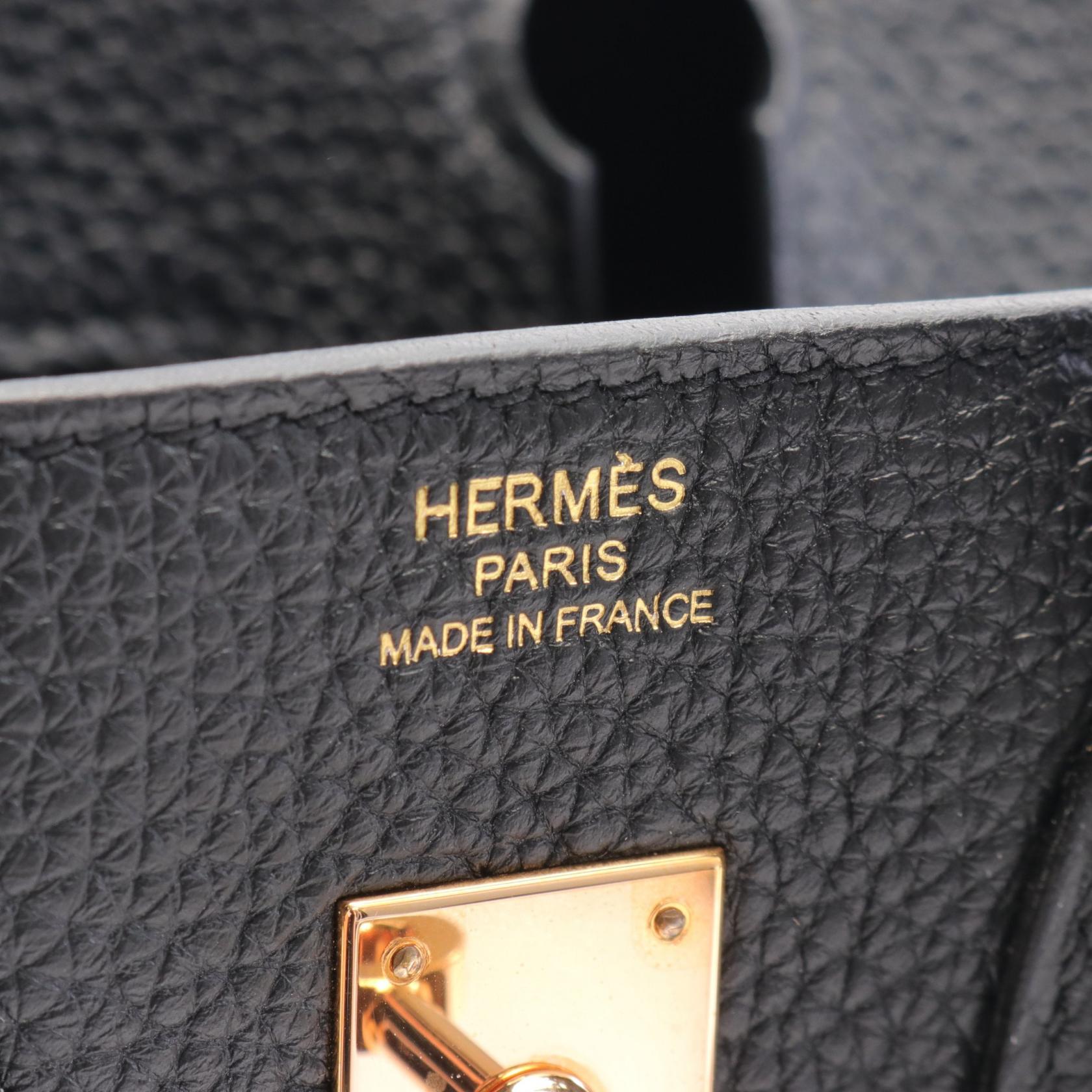 Hermes Birkin 25 Togo Handbag Black