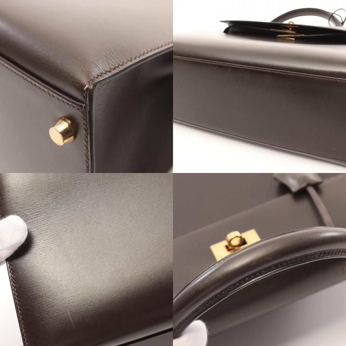 Hermes Kelly 32 Handbag Brown Leather