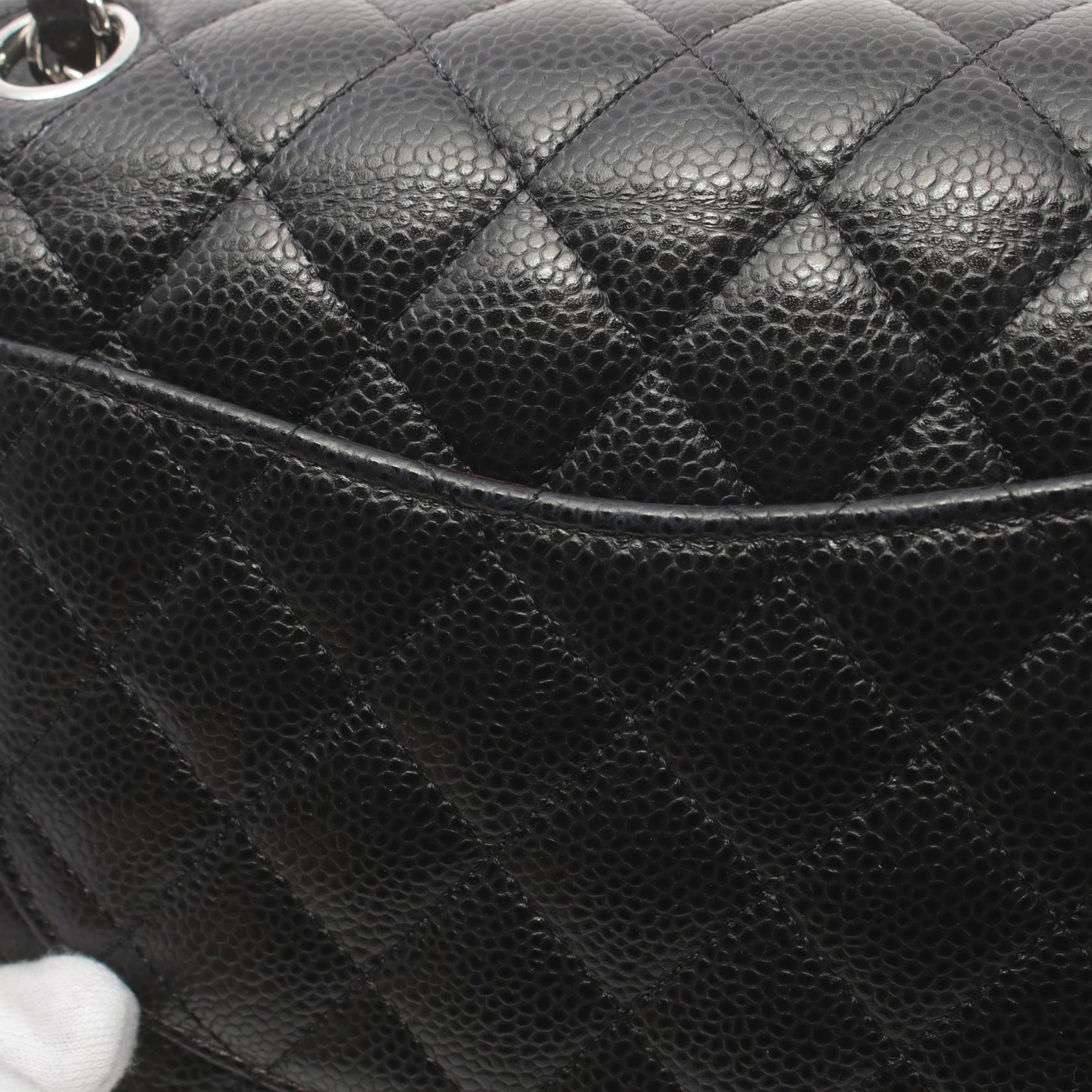 Chanel Leather Matelasse W Flap Shoulder Bag A01113