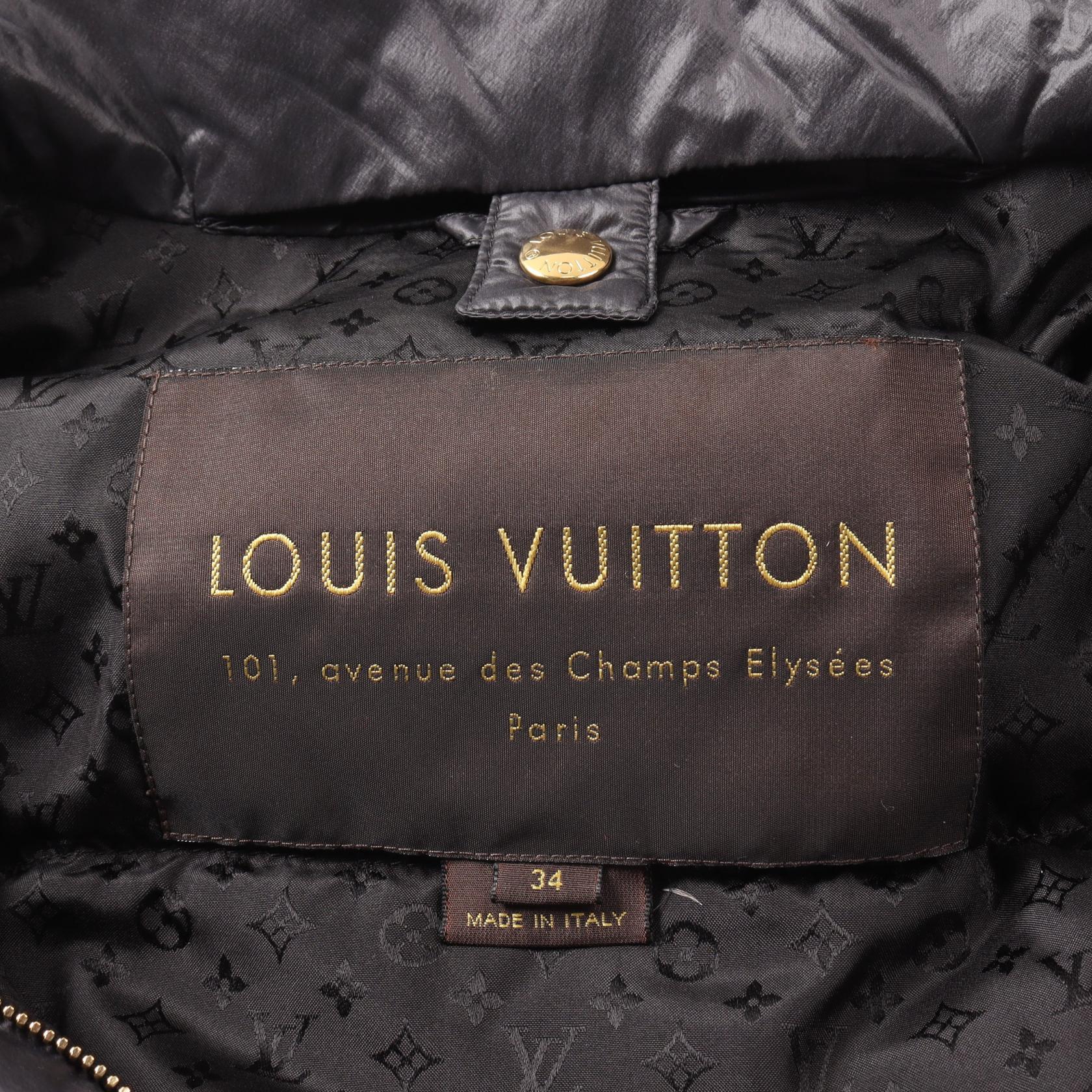 Louis Vuitton Nylon Down Jacket Black