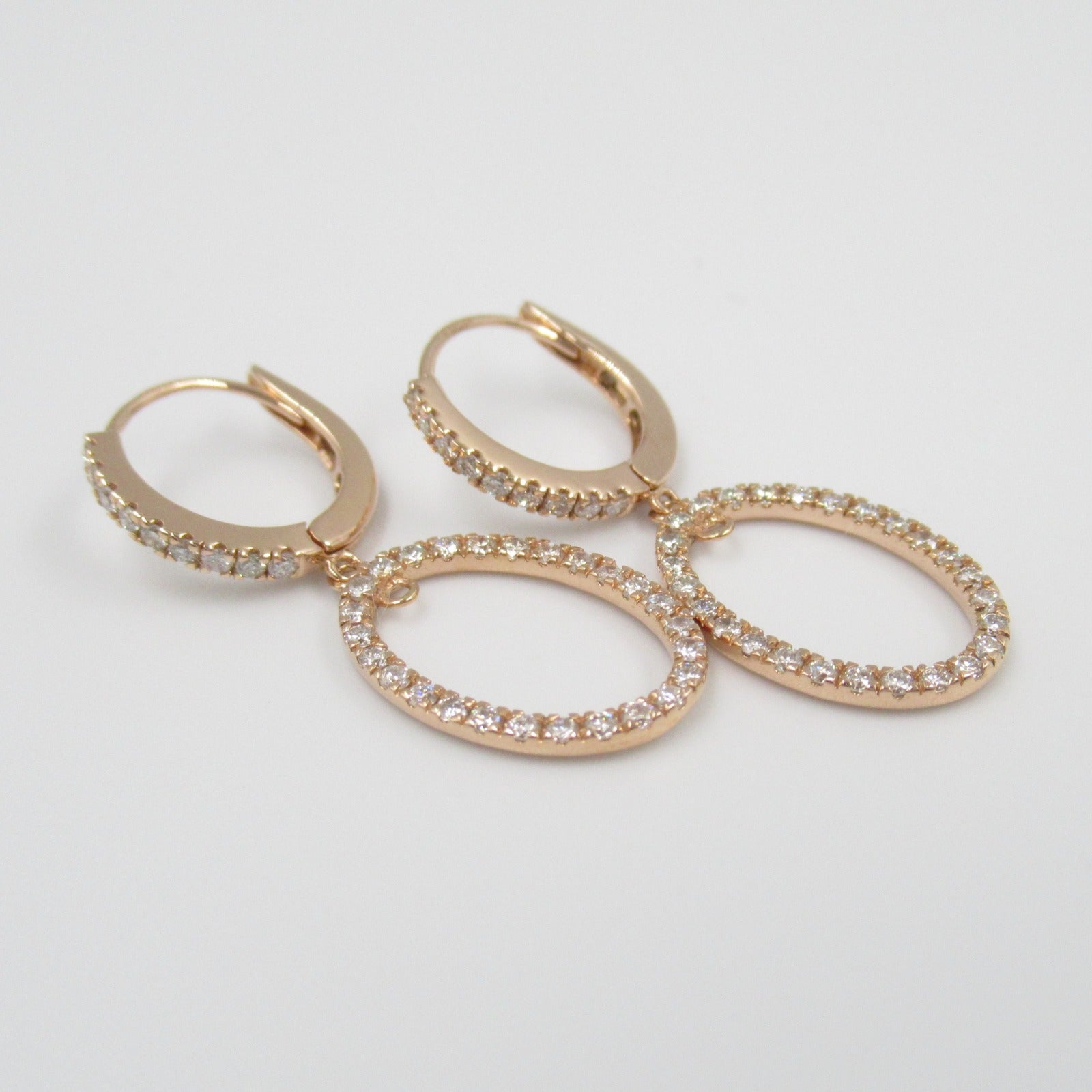 K18PG Pink Gold Diamond Earrings