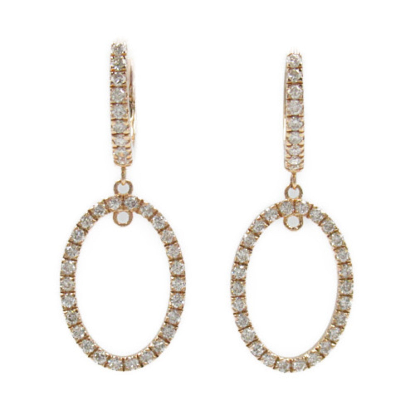 K18PG Pink Gold Diamond Earrings